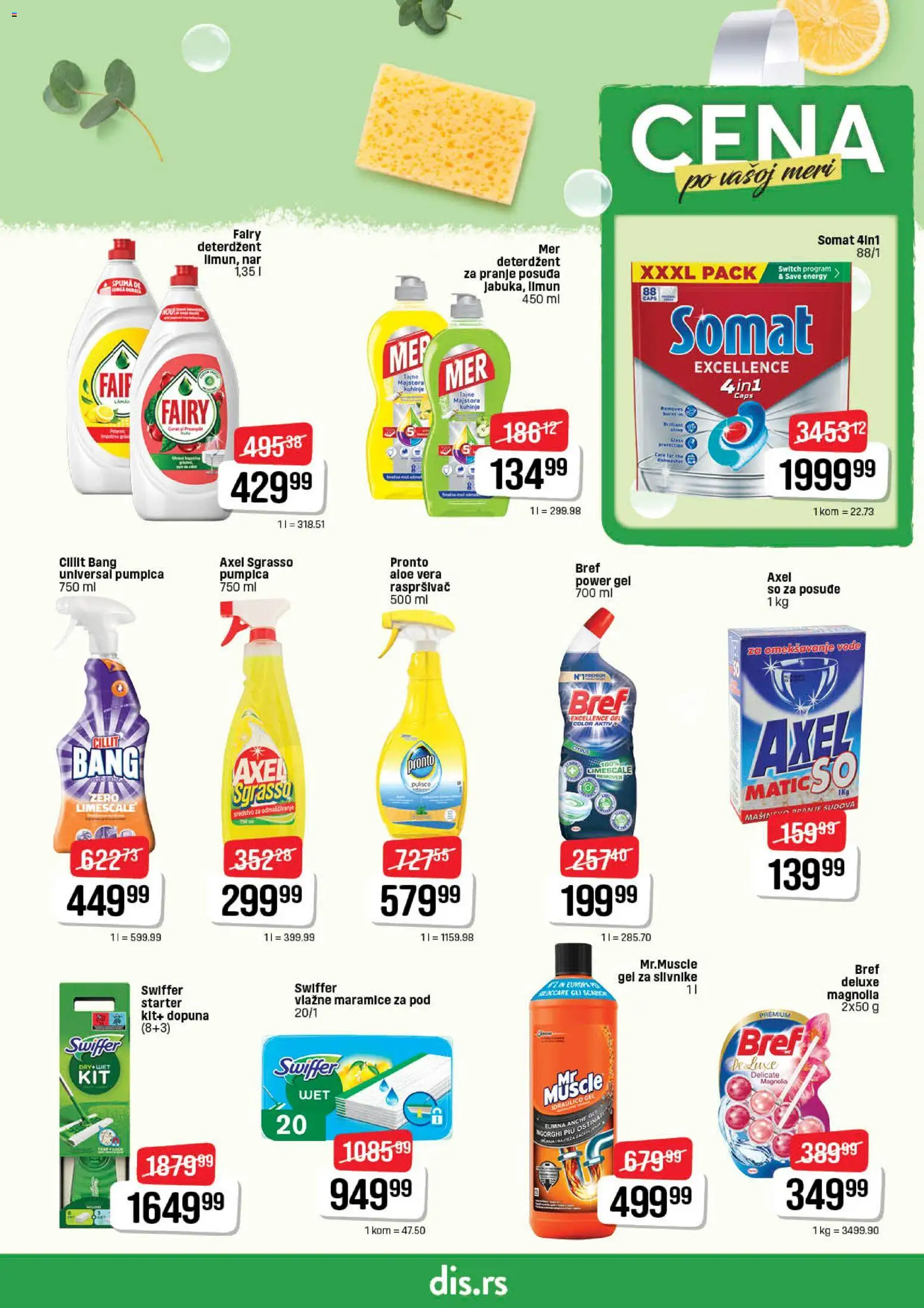 DIS katalog - važi od 02.01.2026 | Strana: 19 | Proizvode: Somat, So, Pronto, Vlažne maramice