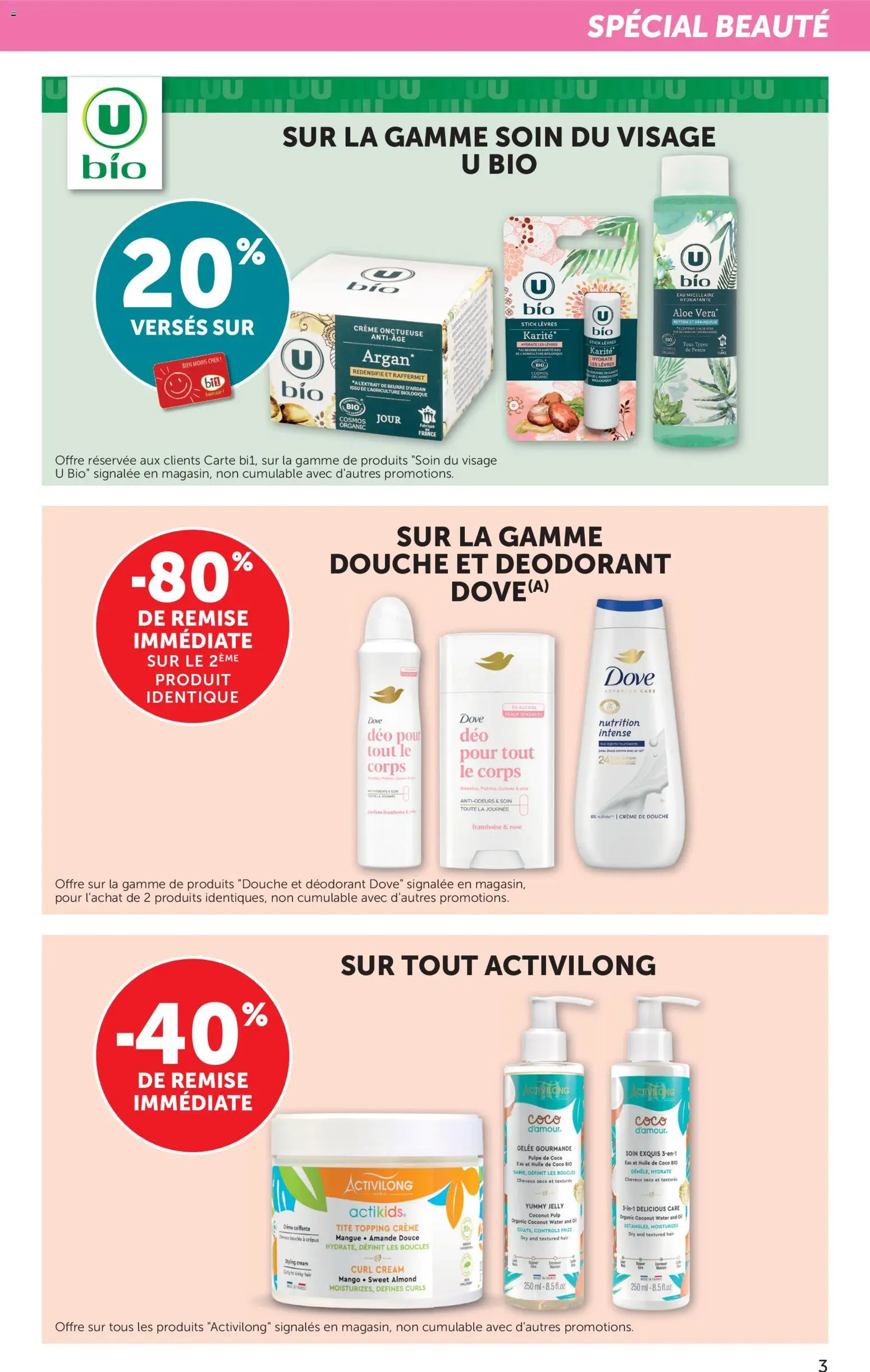 {H1} | Page: 3 | Produits: Framboise, Eau micellaire, Douche, Huile