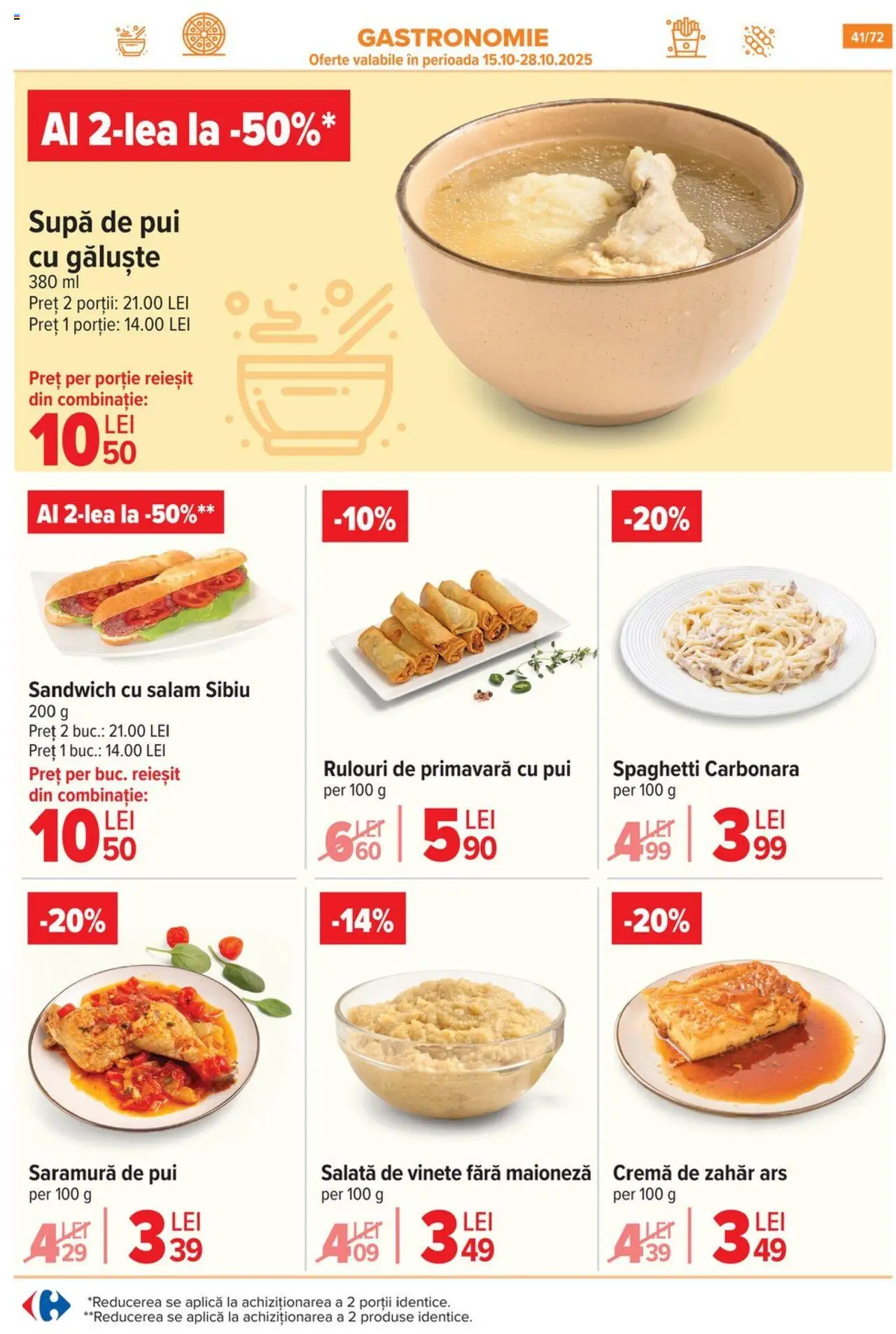 Noul catalog Carrefour – valabil de la 15.10.2025 | Pagină: 43 | Produse: Hacıyatmaz Kedi Oyuncağı, Cremă, Salată, Maioneză