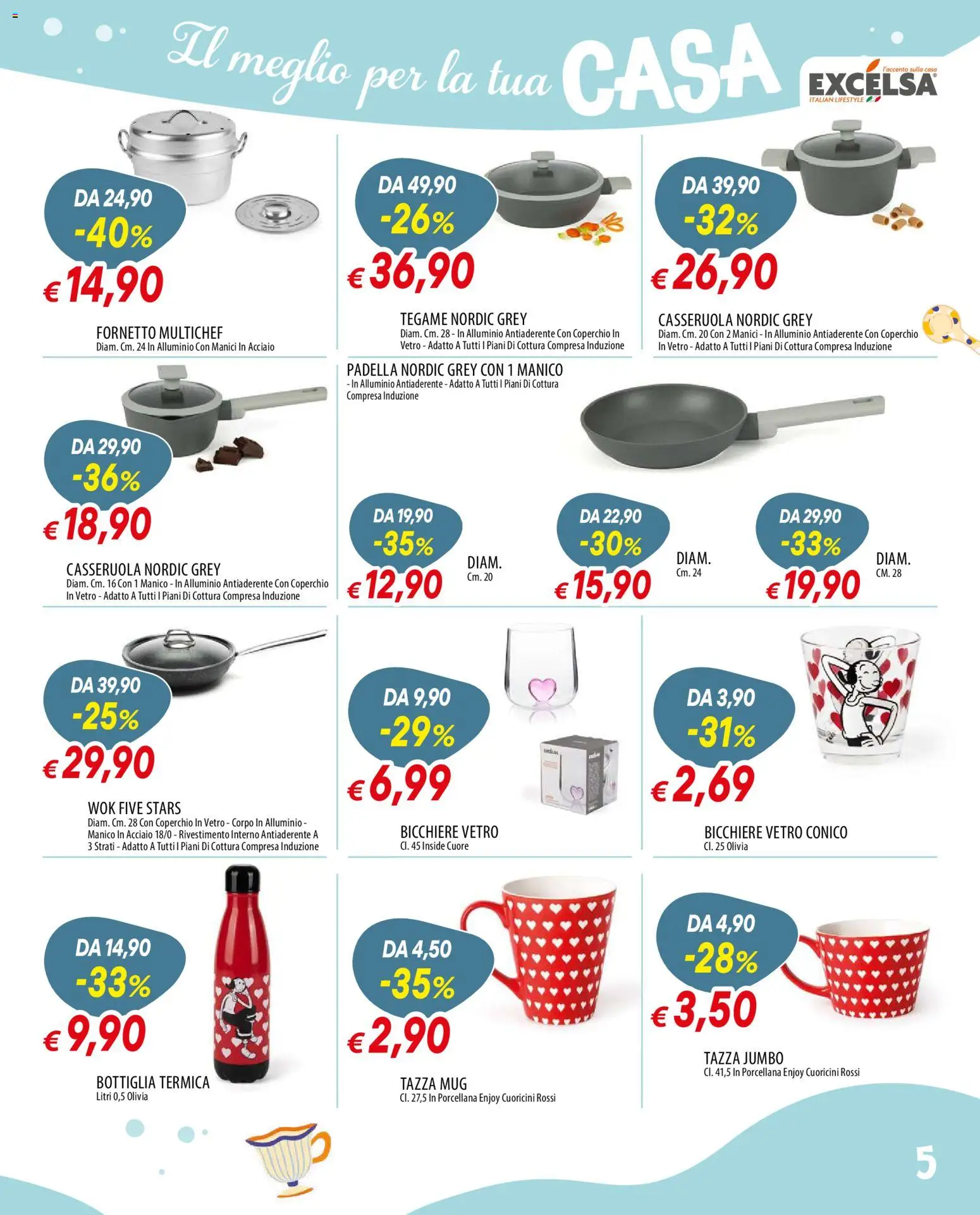 Volantino Famila del 12.02.2026 | Pagina: 5 | Prodotti: Fornetto, Padella, Alluminio, Bottiglia