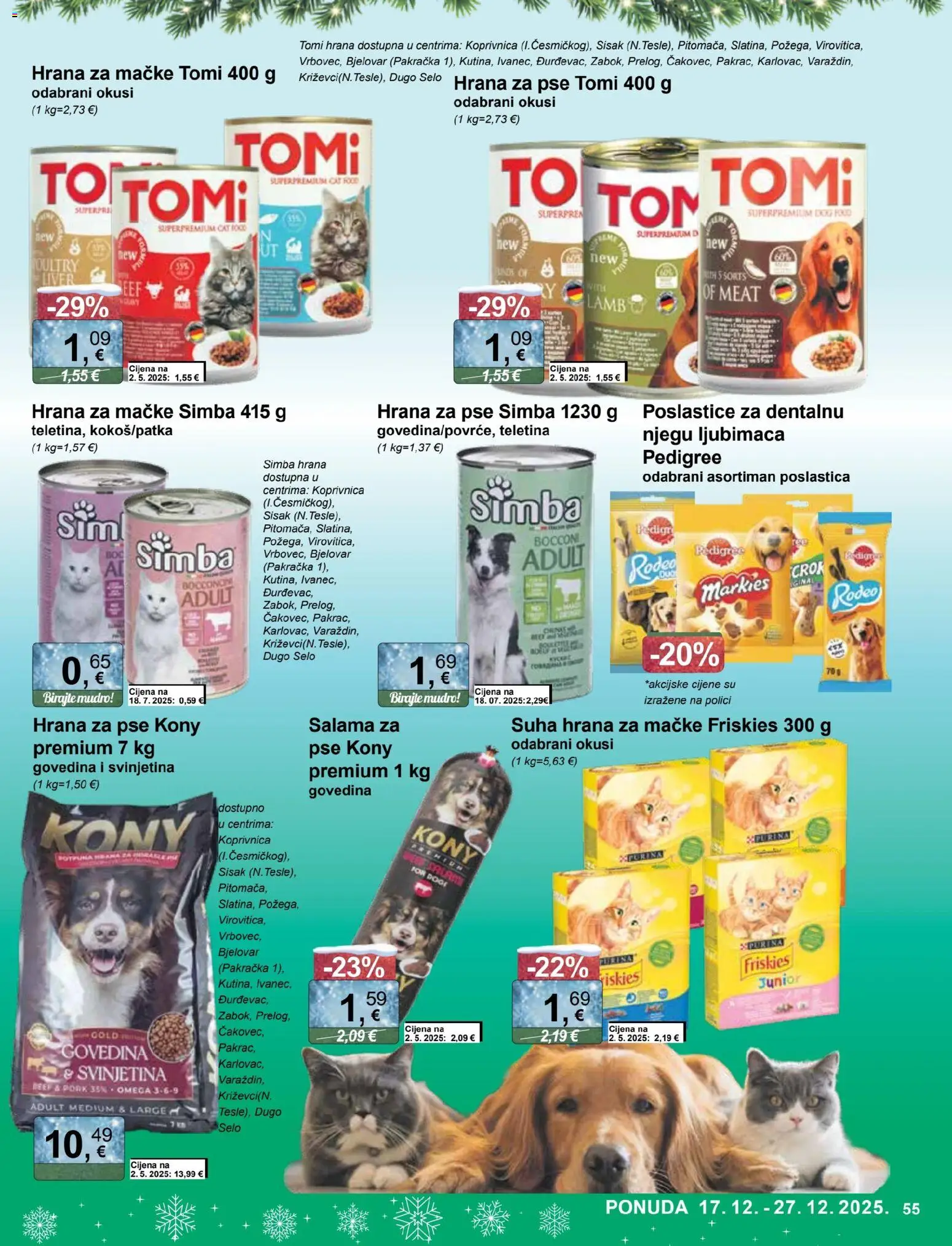KTC katalog | vrijedi od 17.12.2025 | Stranica: 55 | Proizvodi: Teletina, Svinjetina, Govedina, Hrana za mačke
