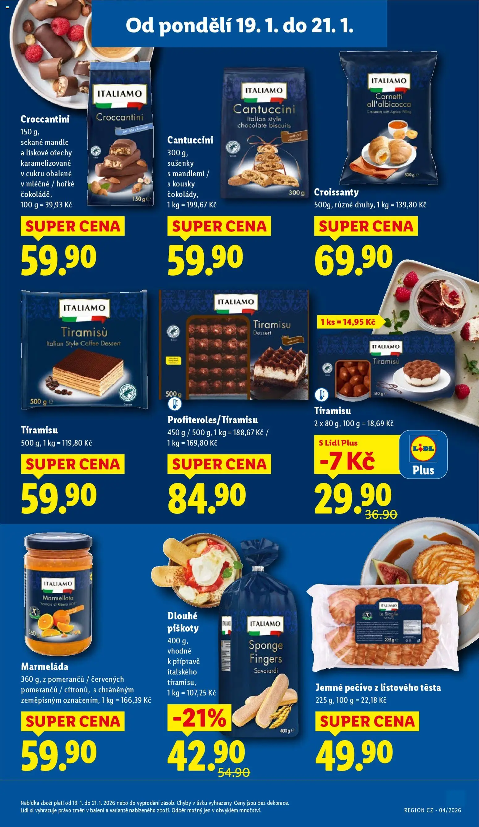 Lidl leták od 19.01.2026 | Strana: 19 | Produkty: Ořechy, Lískové ořechy, Cantuccini, Pečivo