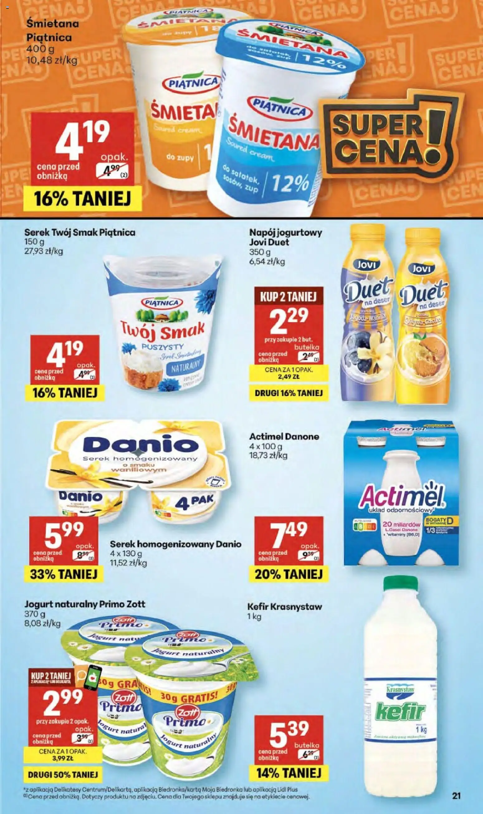 Delikatesy Centrum gazetka - Sklepy Własne od 02.04.2026 | Strona: 21 | Produkty: Cytryna, Serek, Jogurt naturalny, Jogurt