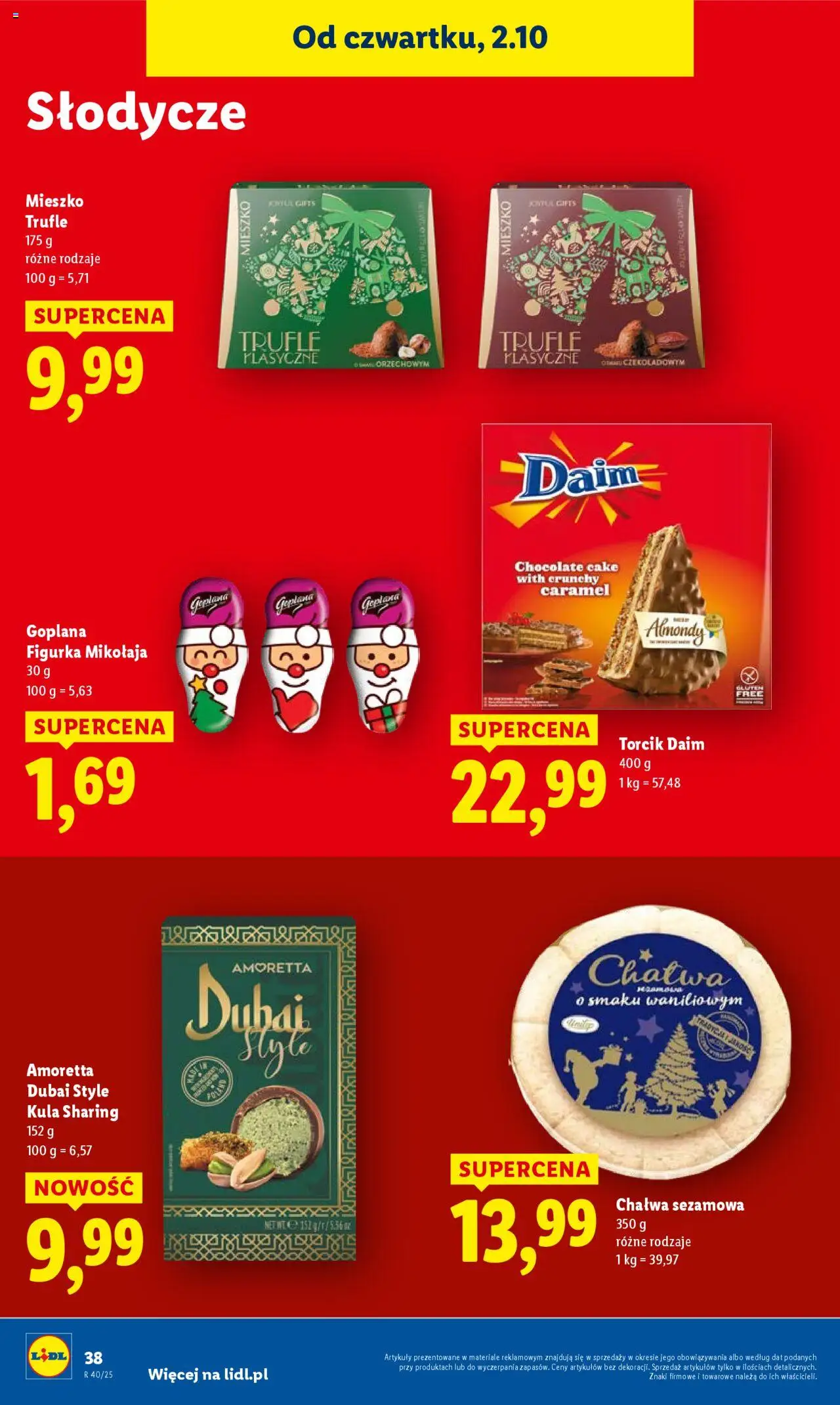 Lidl Gazetka od 02.10.2025 | Strona: 42 | Produkty: Słodycze