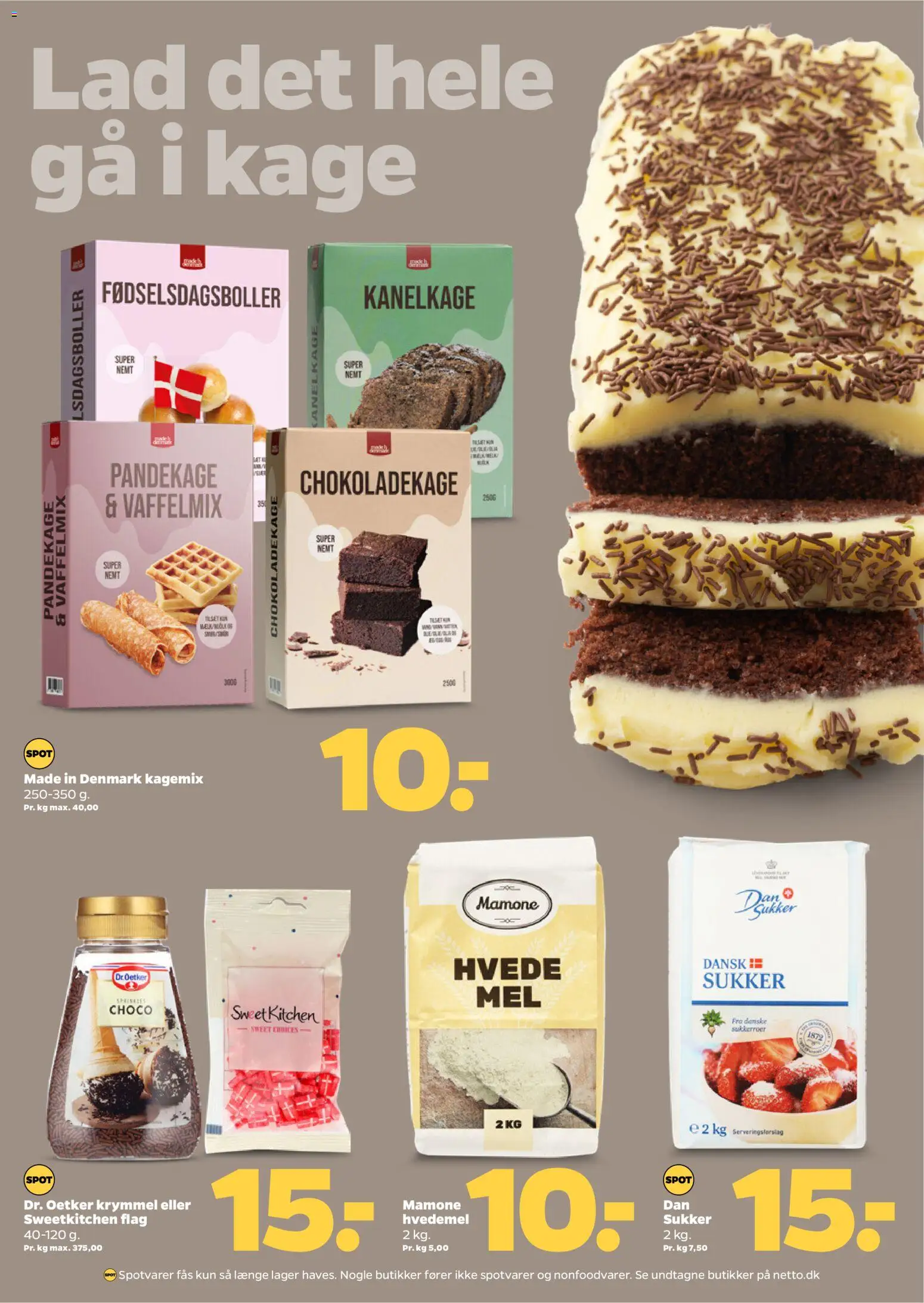 Netto tilbudsavis – gyldig fra 07.02.2026 | Side: 24 | Produkter: Kanelkage, Chokoladekage, Hvedemel, Sukker