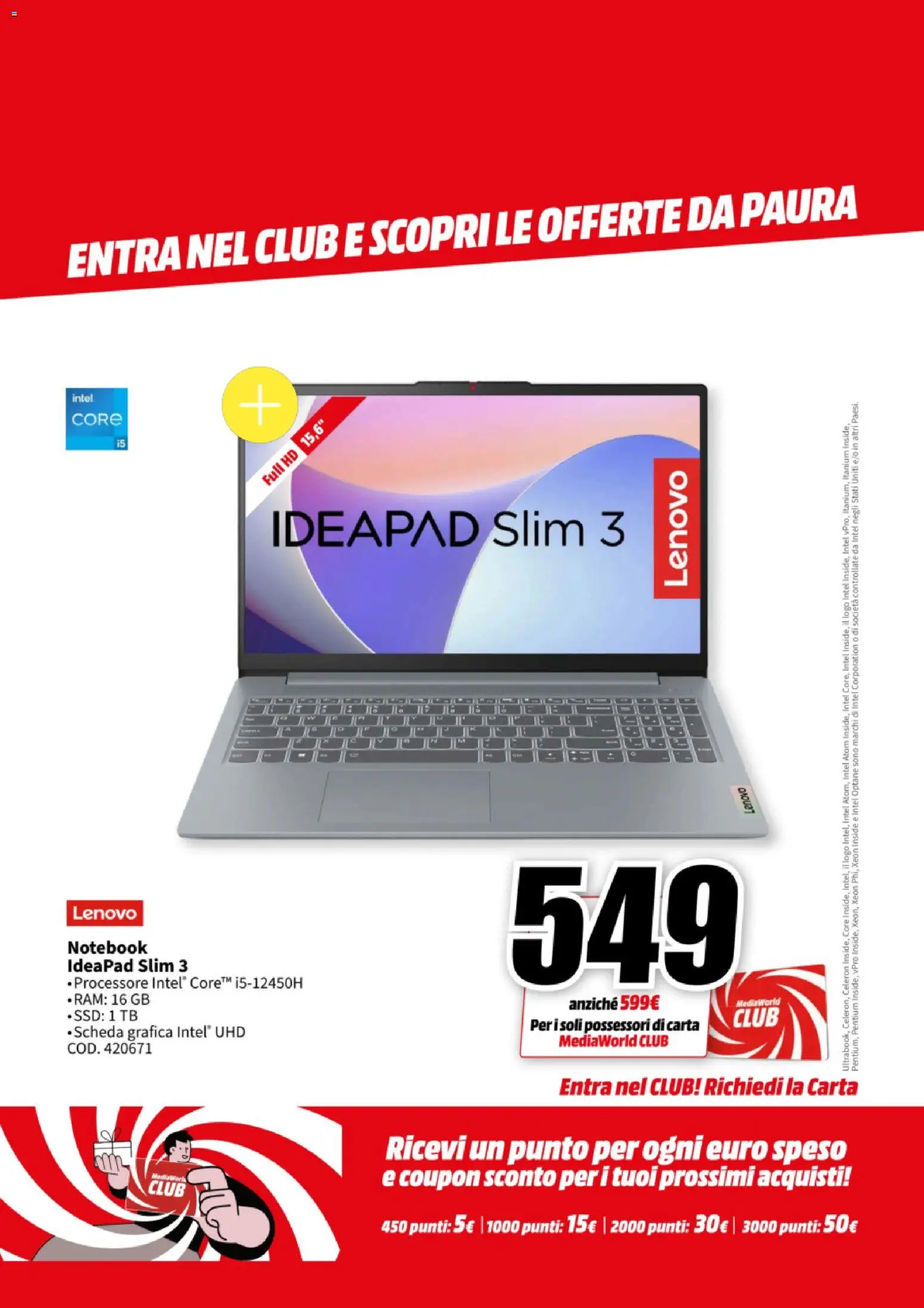 Volantino Media World del 27.10.2025 | Pagina: 19 | Prodotti: Notebook