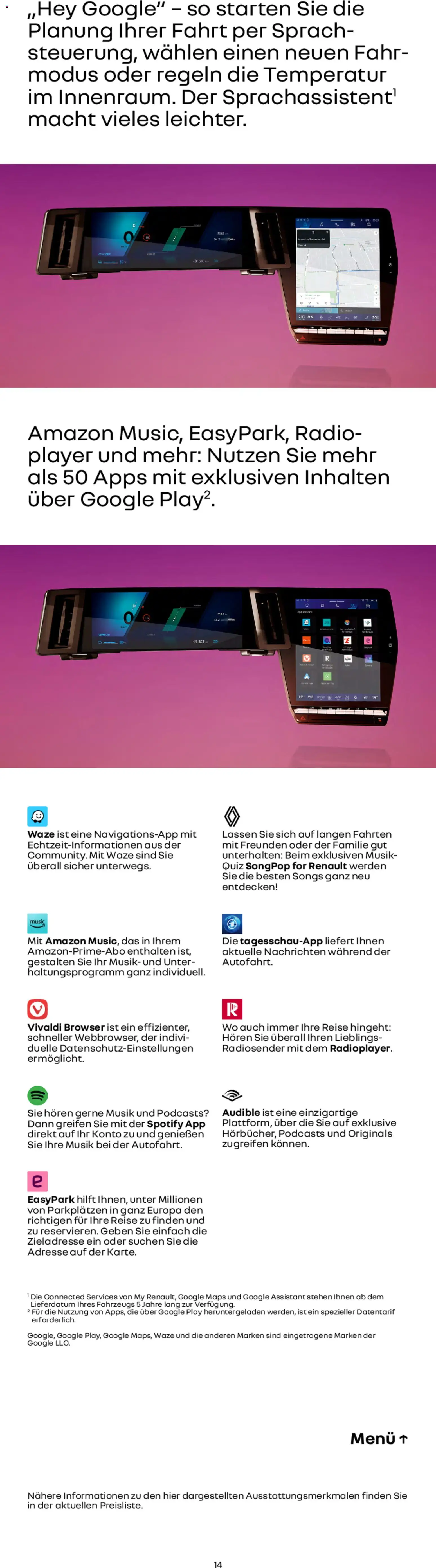 Renault Scenic E-Tech – gültig ab 15.01.2026 | Seite: 14 | Produkte: Radio, Player