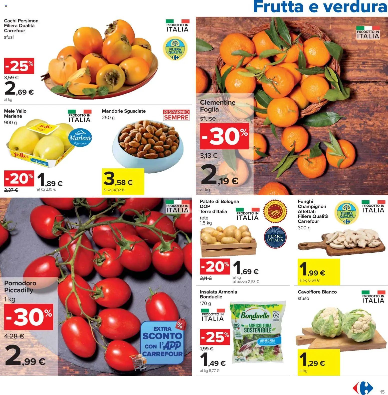 Volantino Carrefour del 07.11.2025 | Pagina: 15 | Prodotti: Mele, Patate, Frutta, Funghi
