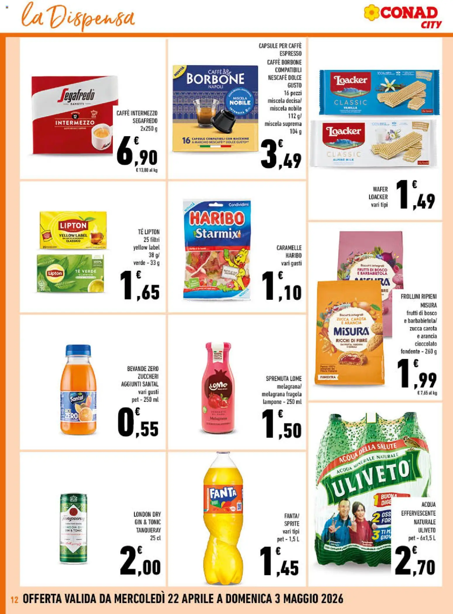 Volantino Conad del 22.04.2026 | Pagina: 12 | Prodotti: Cioccolato, Tè, Caramelle, Gin