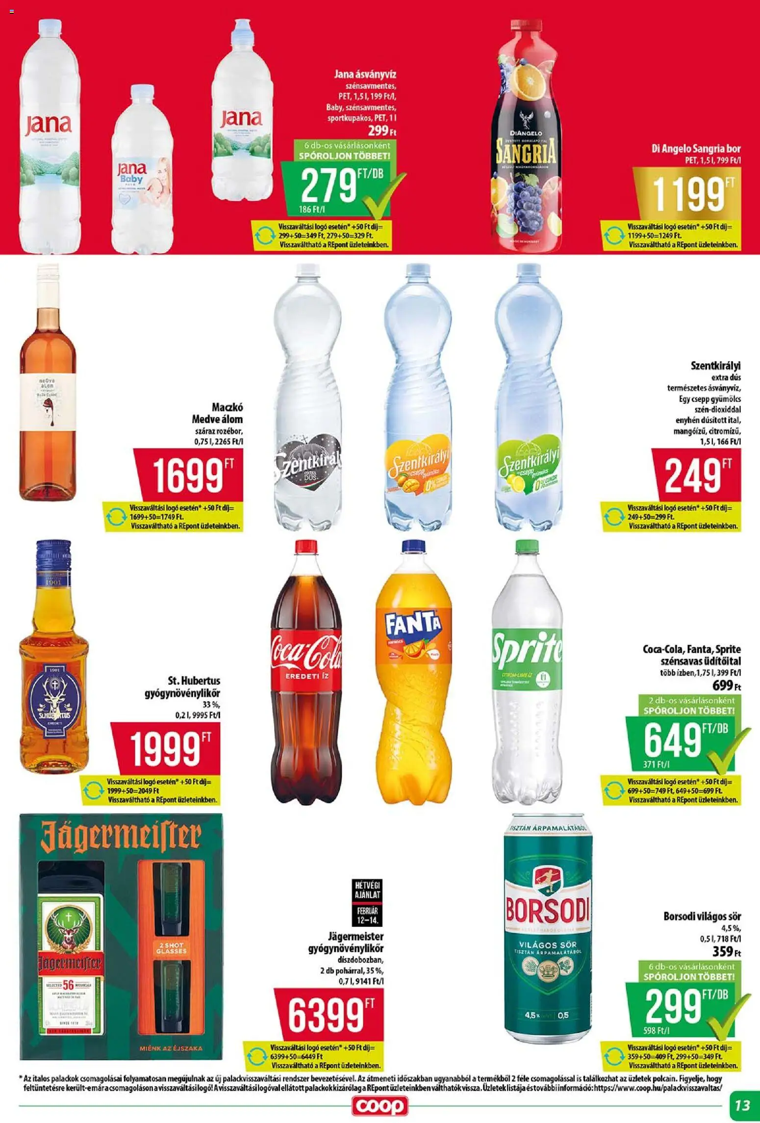 COOP akciós ujság - amely érvényes a következő dátumtól: 12.02.2026 | Oldal: 13