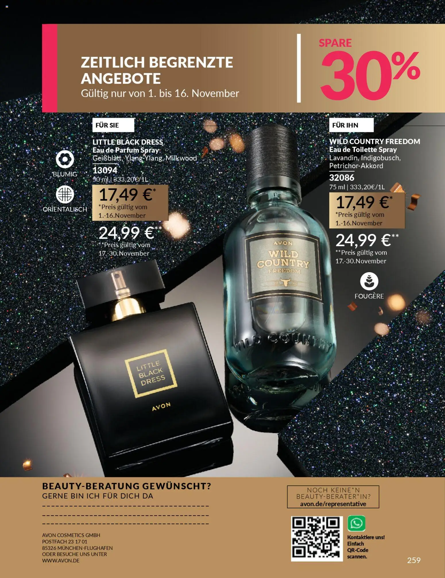 Avon - Black Friday – gültig ab 01.11.2025 | Seite: 261 | Produkte: Toilette, Parfüm, Eau de Toilette, Eau de Parfum