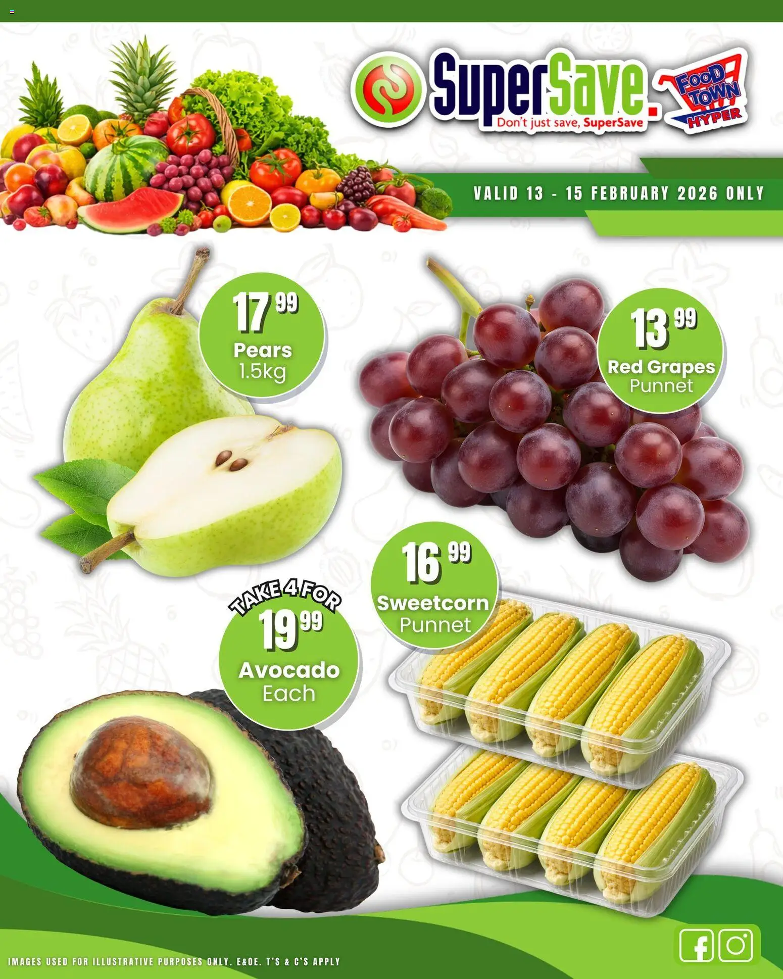 New Super Save catalogue – valid from 13.02.2026 | Page: 4 | Products: Pears, Grapes