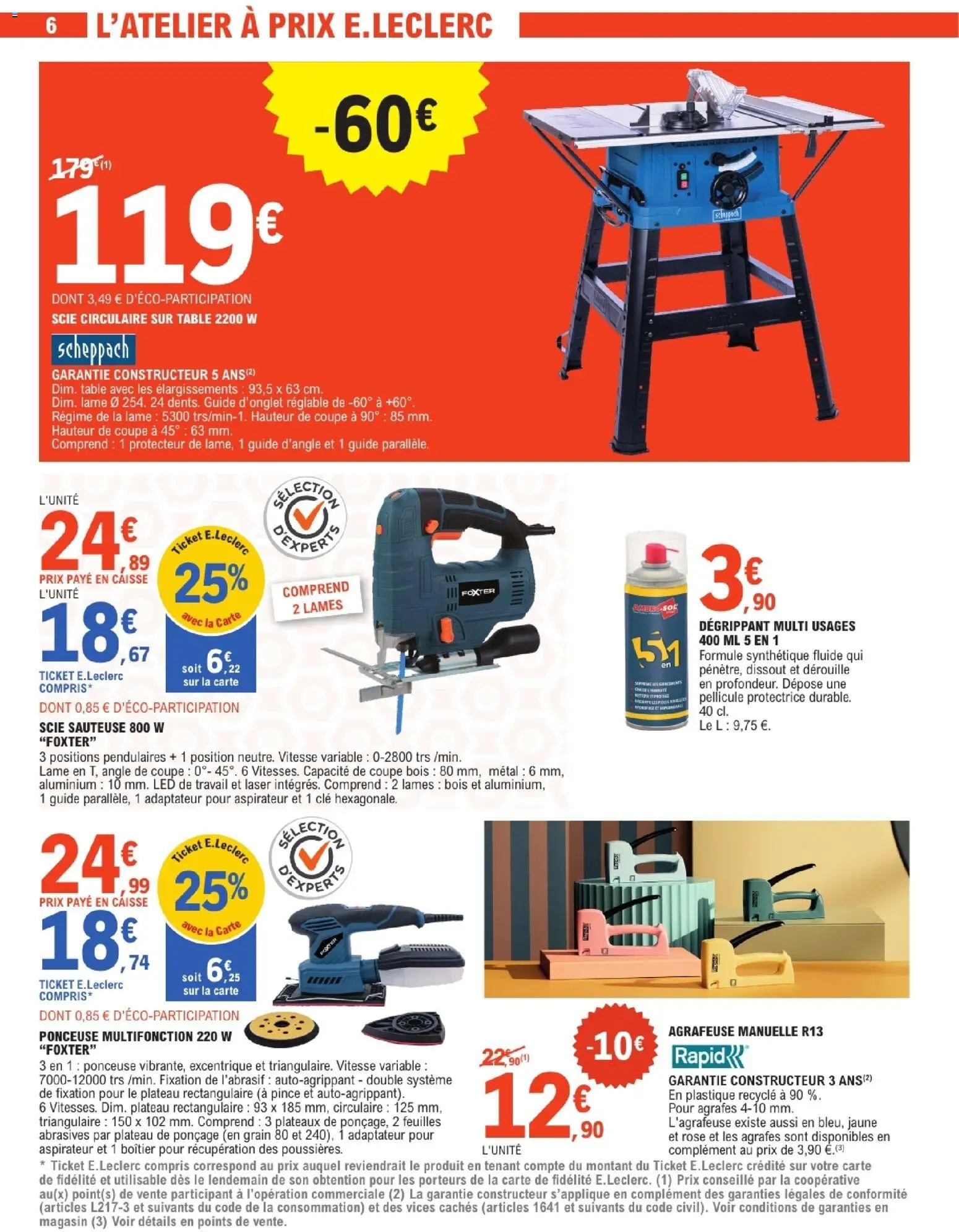 {H1} | Page: 6 | Produits: Adaptateur, Clé, Scie circulaire, Agrafeuse