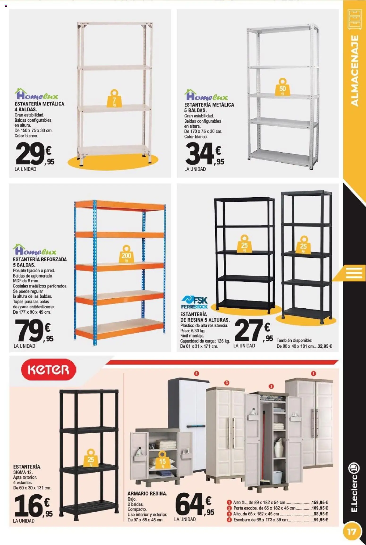 E.Leclerc folleto │ válido desde el 21.01.2026 | Página: 17 | Productos: Peso, Almacenaje, Armario