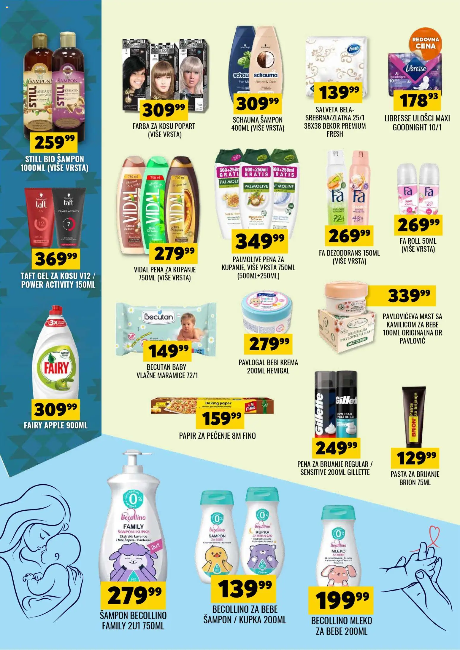 Tekijanka katalog - važi od 22.04.2026 | Strana: 14 | Proizvode: Gillette, Mast, Krema, Vlažne maramice