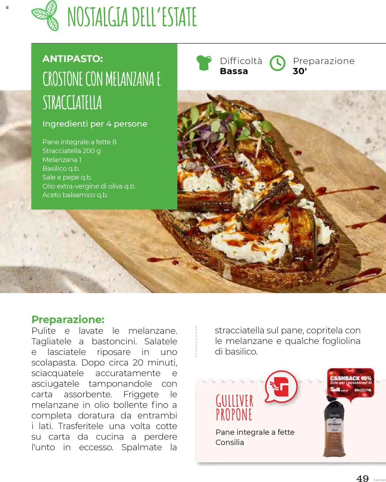Volantino Gulliver del 01.09.2025 | Pagina: 49 | Prodotti: Pane, Sale, Basilico, Melanzane