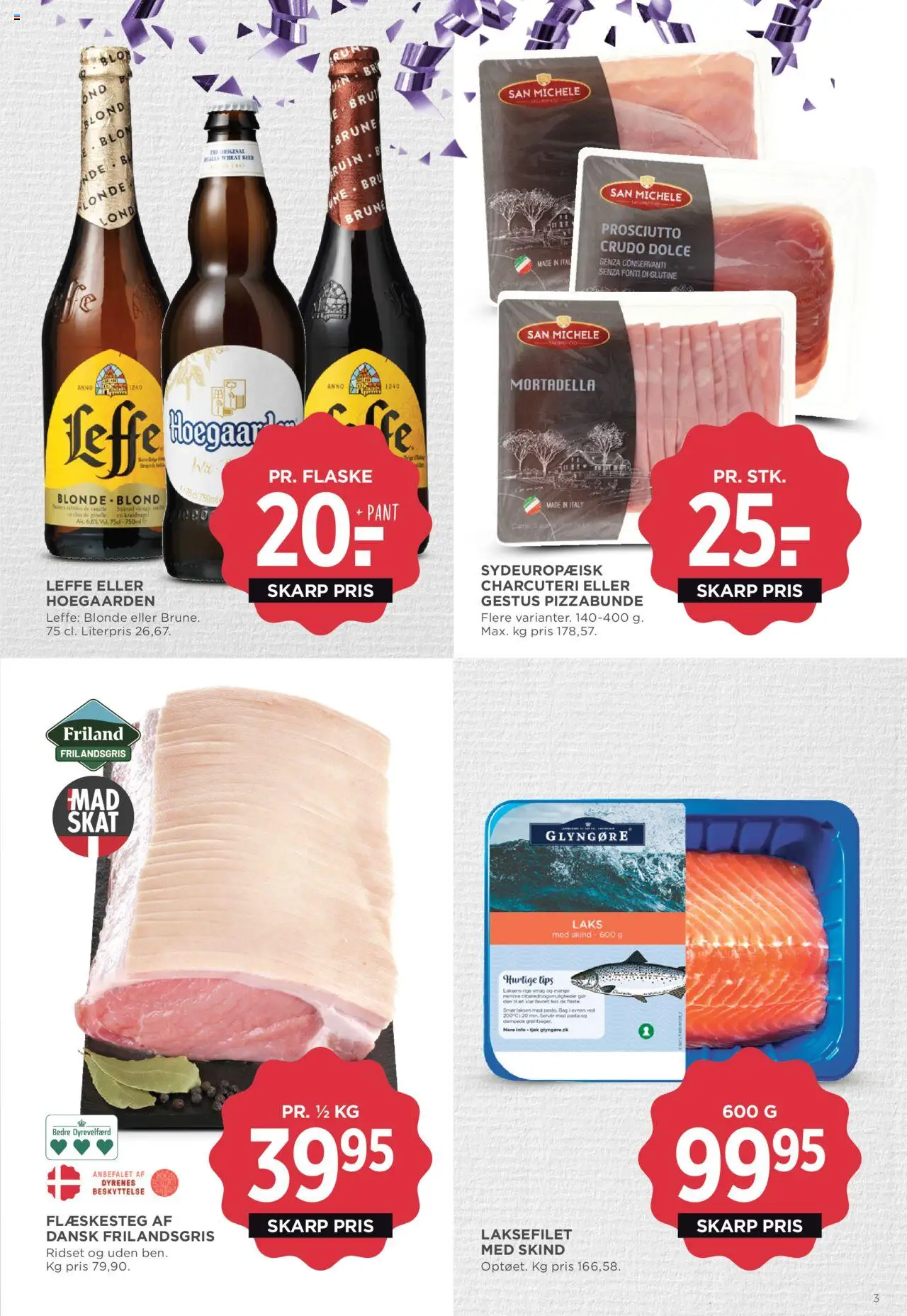 Meny Tilbudsavis gyldig fra 29.08.2025 | Side: 3 | Produkter: Smør, Pasta, Flæskesteg