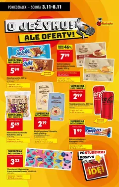 Pogląd oferty "Płatki owsiane Vitanella, 400 g/500 g:, błyskawiczne, górskie" - ważna od 03.11.2025 | Strona: 59 | Produkty: Płatki owsiane, Chusteczki higieniczne, Baton, Płatki