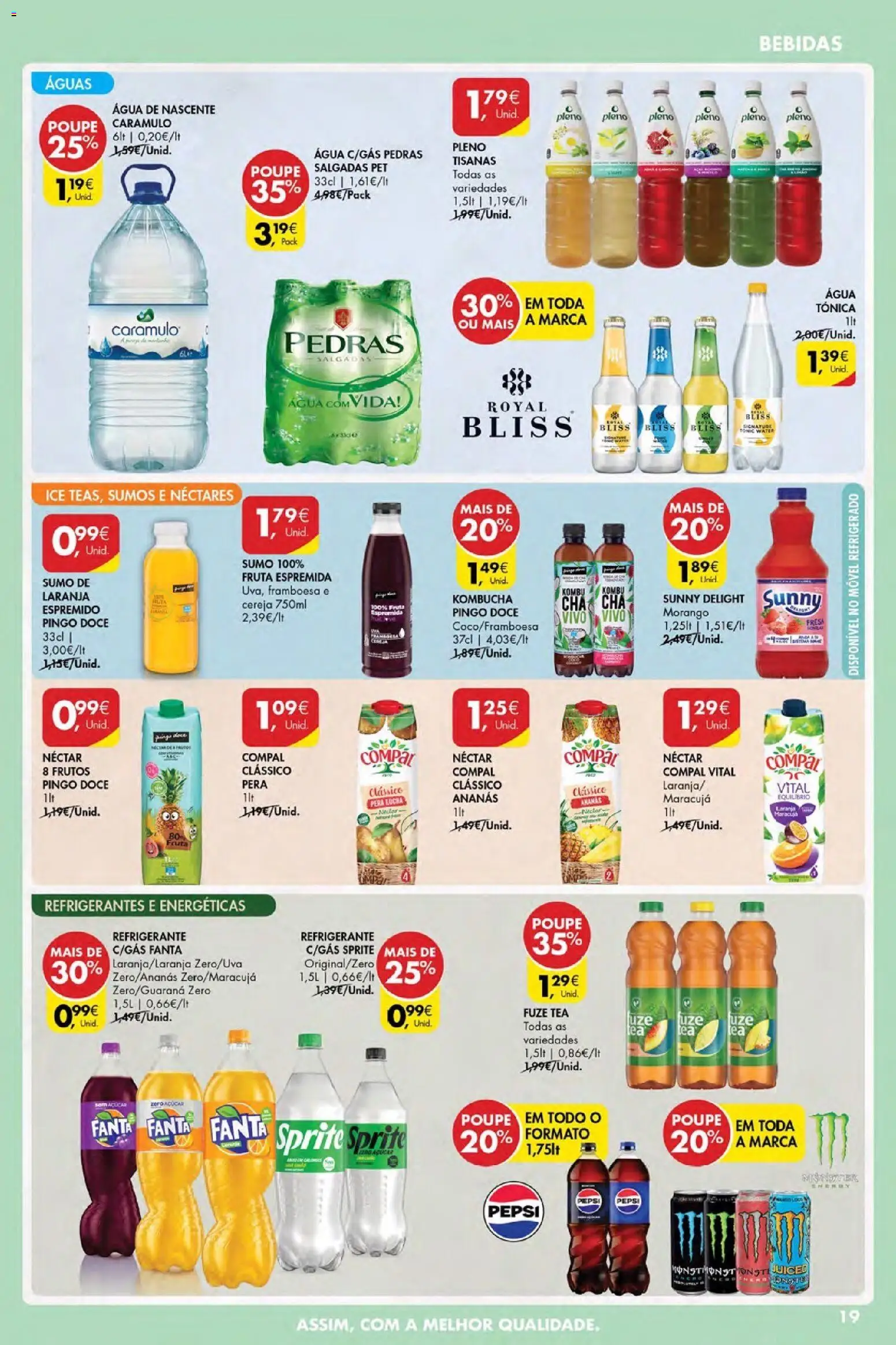 Pingo Doce Poupe Esta Semana Açores │ válido de 15.01.2026 | Página: 19 | Produtos: Refrigerante, Kombucha, Cereja, Açúcar