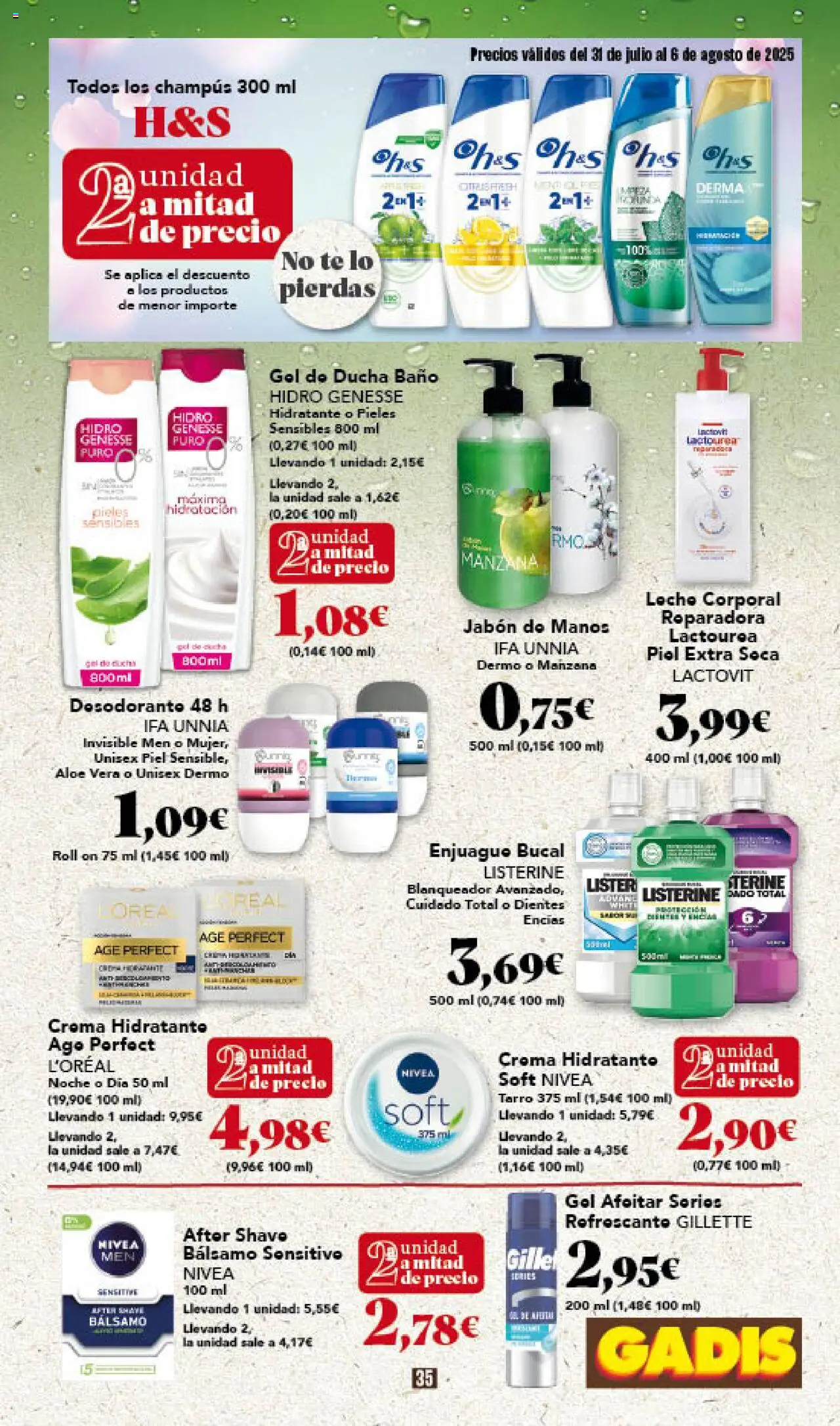 Gadis folleto │ válido desde el 31.07.2025 | Página: 35 | Productos: Leche corporal, Manzana, Crema, Crema hidratante