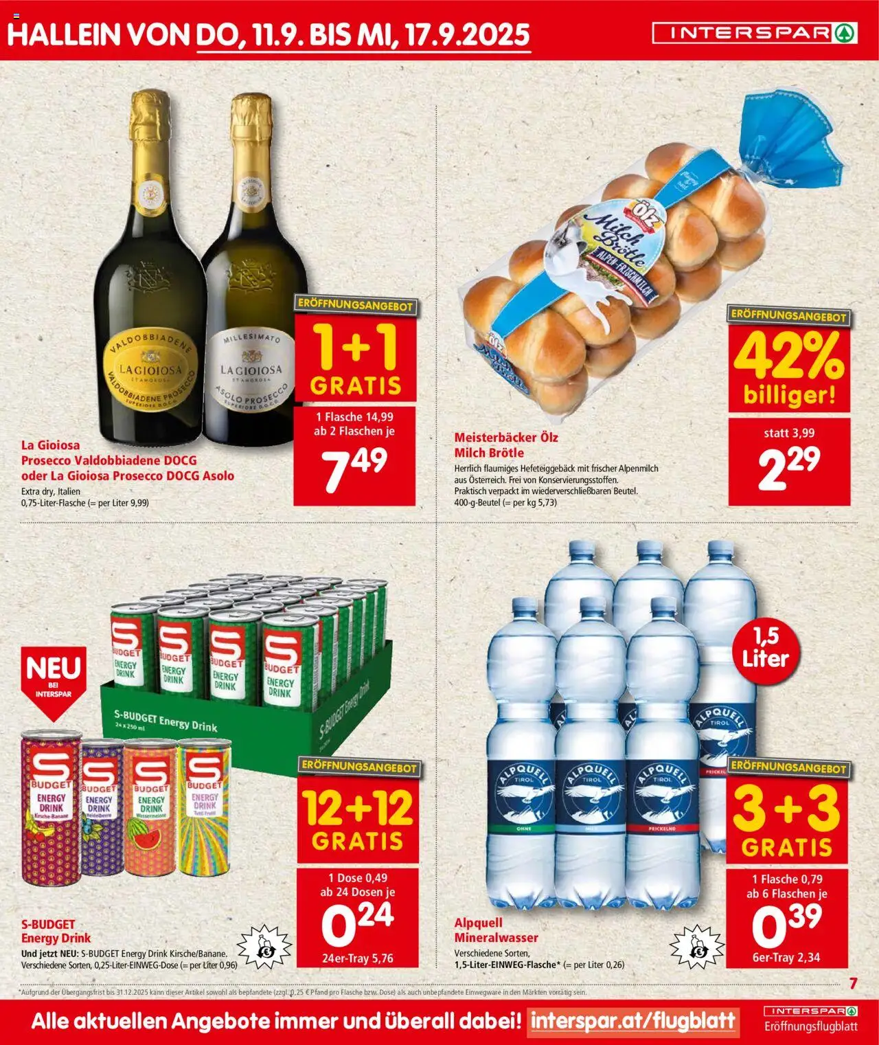 Interspar Flugblatt - Salzburg gültig ab 11.09.2025 | Seite: 7 | Produkte: Milch