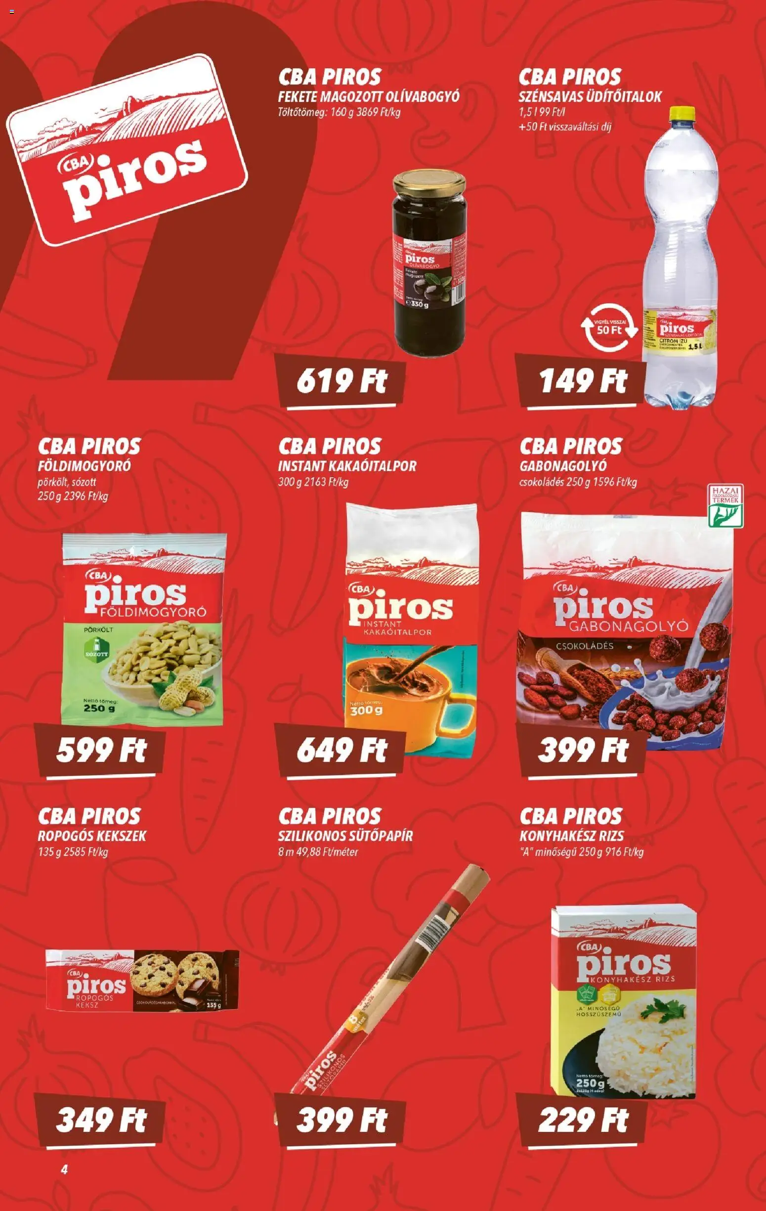 CBA akciós ujság - amely érvényes a következő dátumtól: 23.04.2026 | Oldal: 4 | Termékek: Földimogyoró, Kekszek, Keksz, Citrom