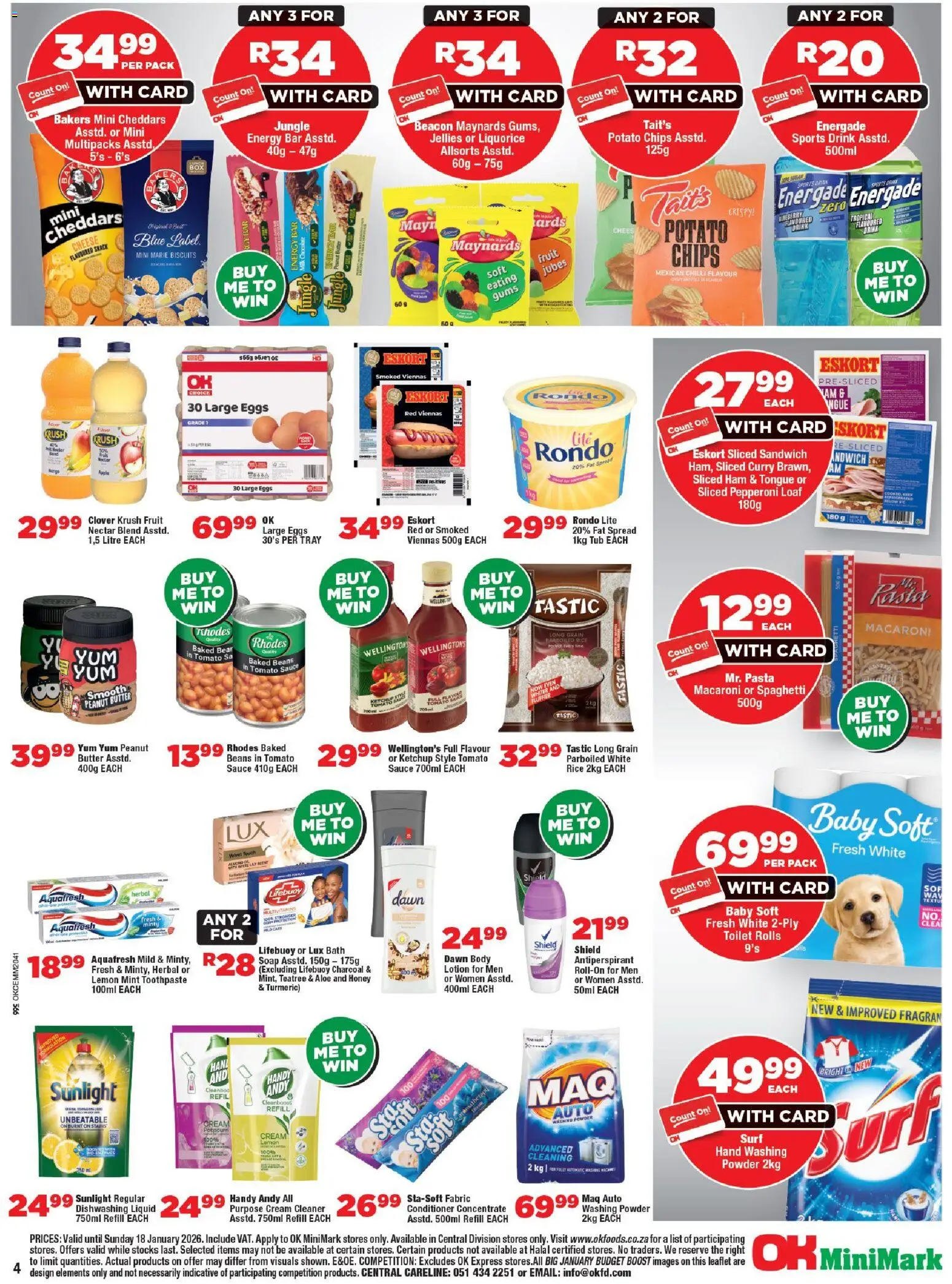 New OK Foods catalogue – valid from 05.01.2026 | Page: 4 | Products: Toilet, Butter, Ham, Chilli