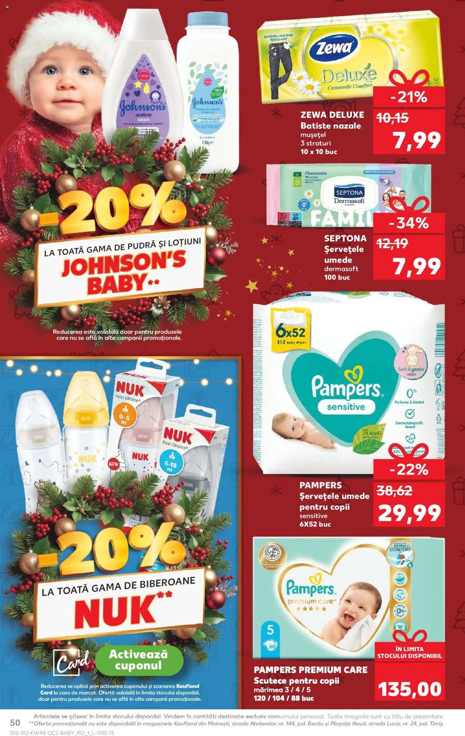 Kaufland RO akciós ujság - amely érvényes a következő dátumtól: 26.11.2025 | Oldal: 50 | Termékek: Pampers