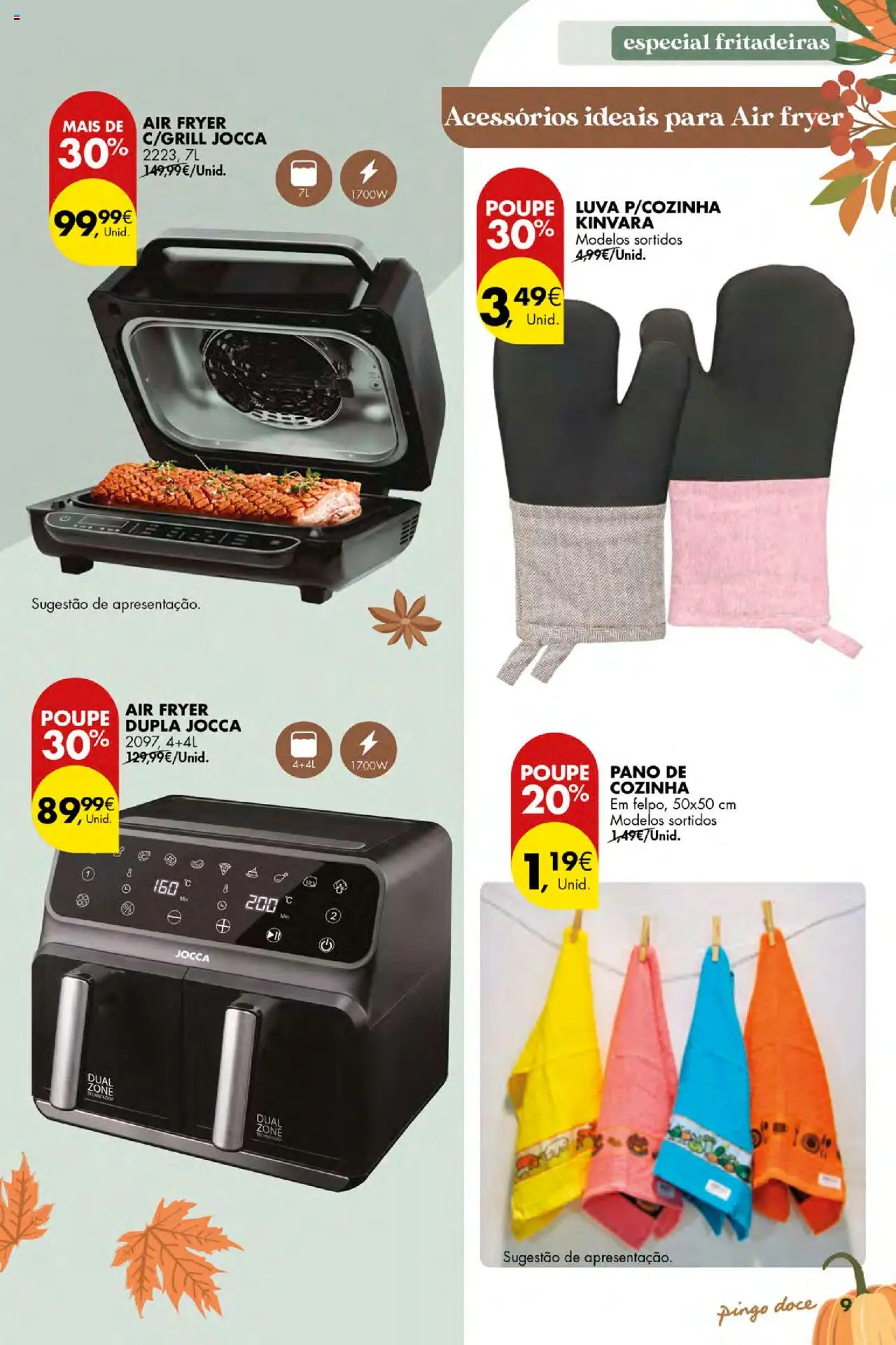Pingo Doce - De Bazar Outono Açores │ válido de 16.10.2025 | Página: 9 | Produtos: Air fryer