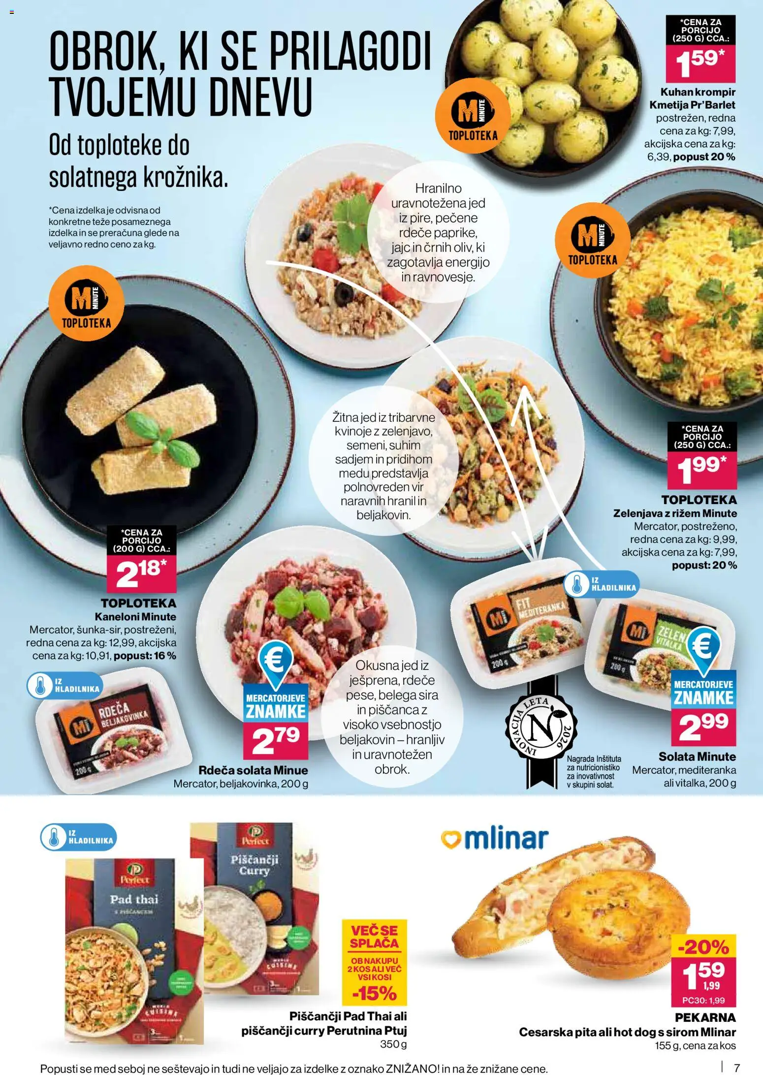 Novi Mercator katalog ponudbe – veljaven od 26.02.2026 | Stran: 7 | Izdelki: Pekarna, Pita, Solata, Zelenjava