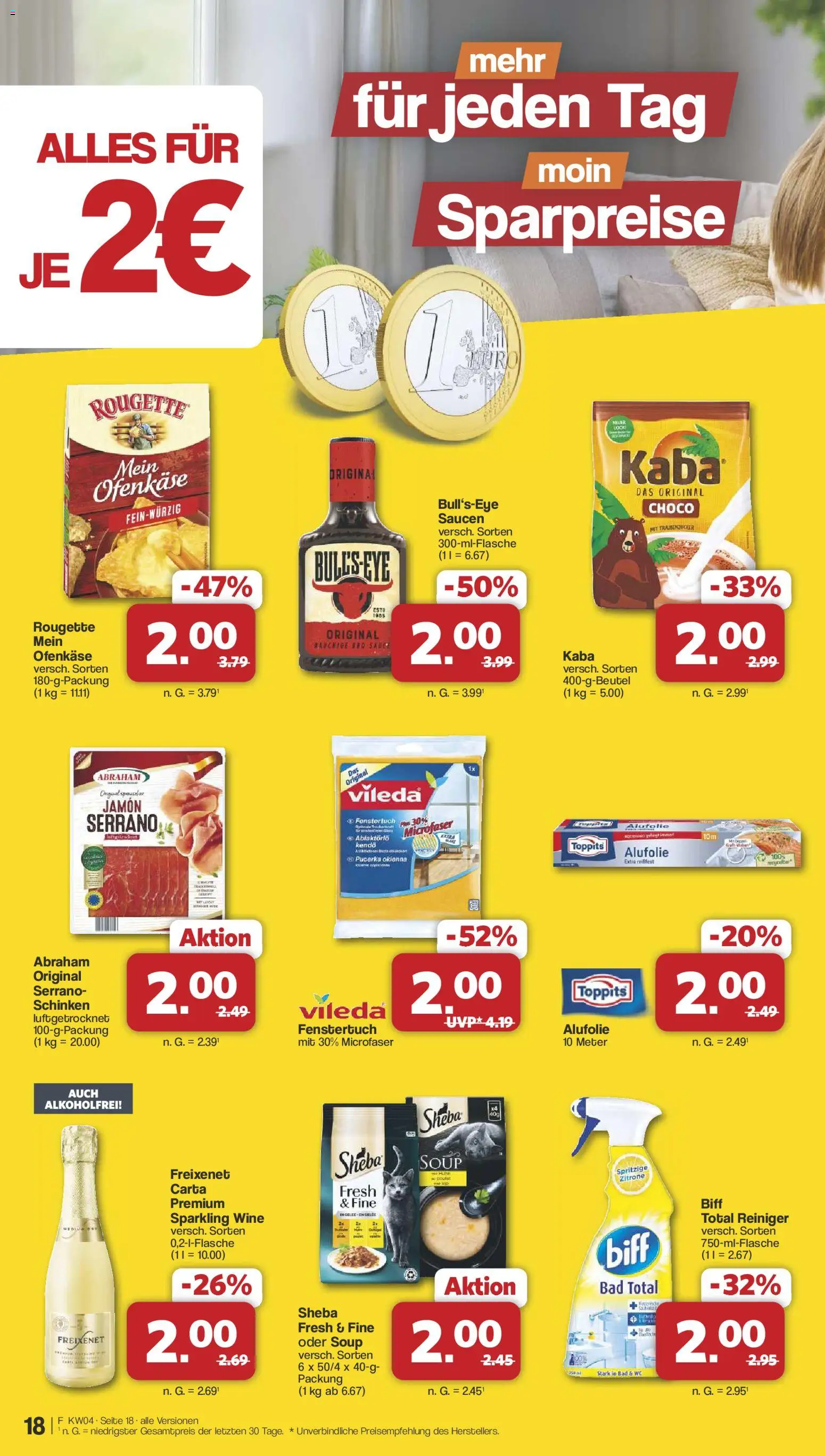 Famila Nordwest Prospekt 	 – gültig ab 19.01.2026 | Seite: 18 | Produkte: Sheba, Bad, Serrano schinken, Schinken