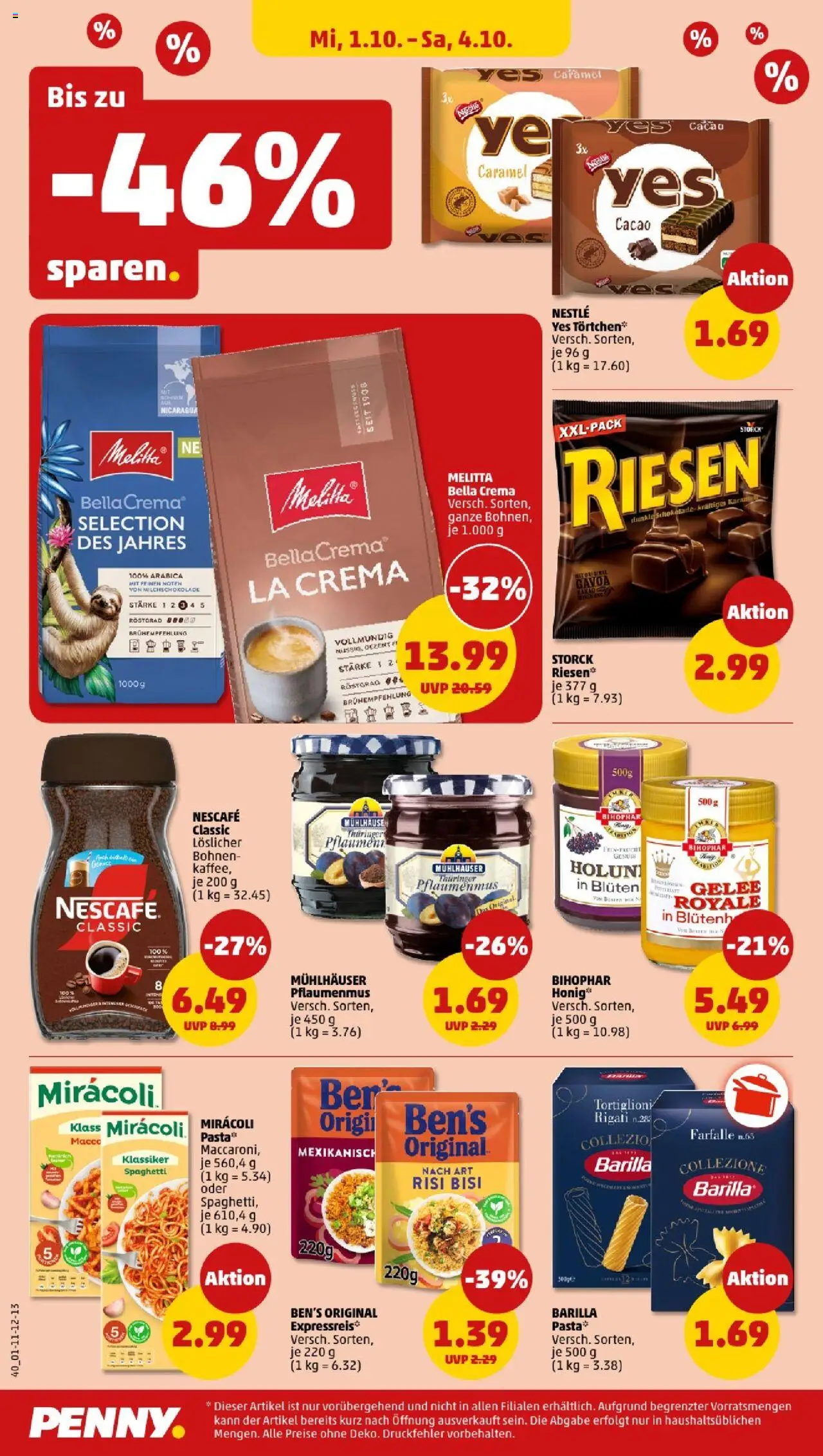 Penny - Berlin – gültig ab 29.09.2025 | Seite: 42 | Produkte: Barilla, Schokolade, Dunkle schokolade, Pasta
