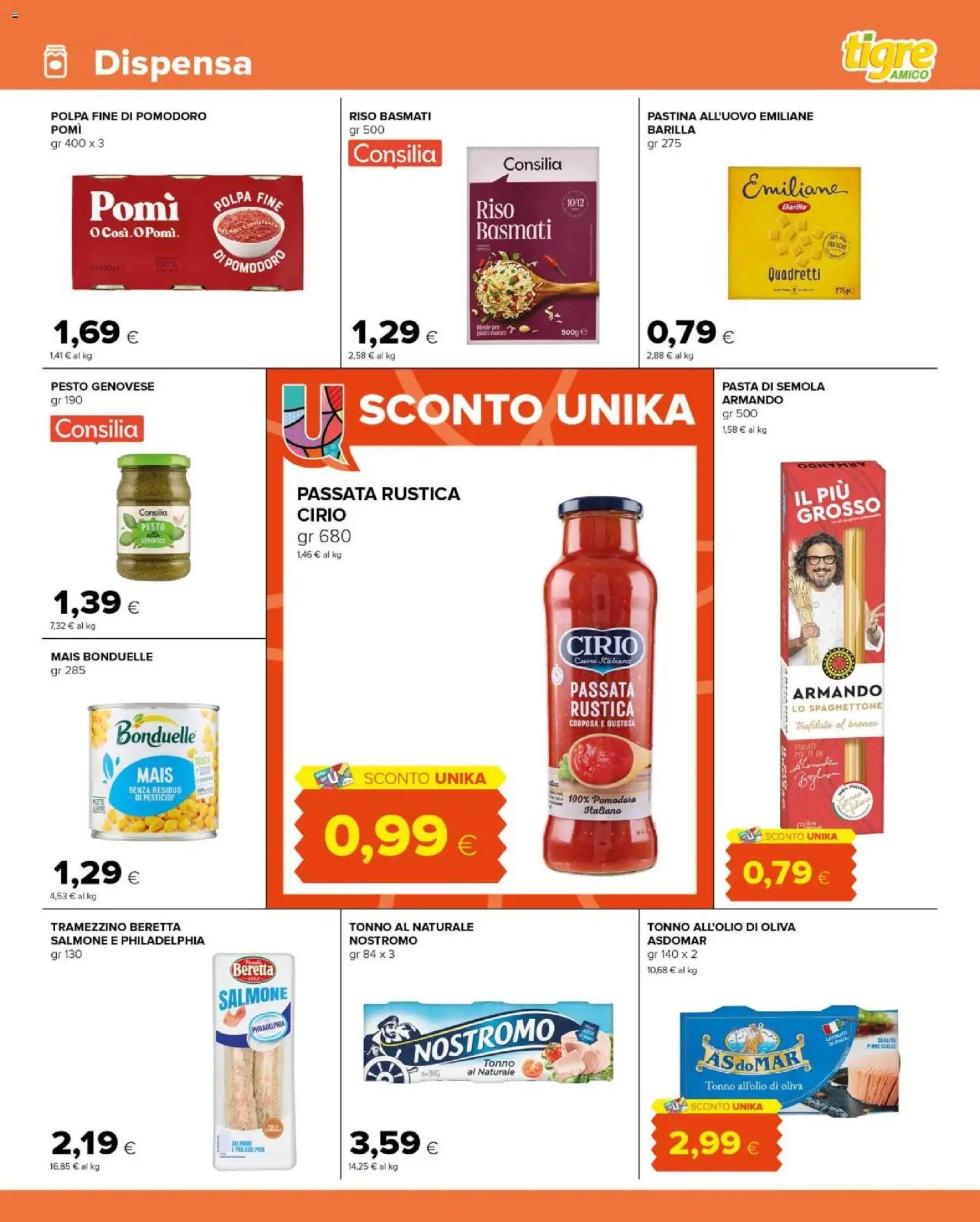 Volantino Tigre del 25.02.2026 | Pagina: 7 | Prodotti: Riso Basmati, Salmone, Pesto, Tramezzino