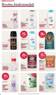 Rossmann Akciós újság - amely érvényes a következő dátumtól: 16.02.2026 | Oldal: 14 | Termékek: Habfürdő, Aloe vera, Tusfürdő, Dezodor