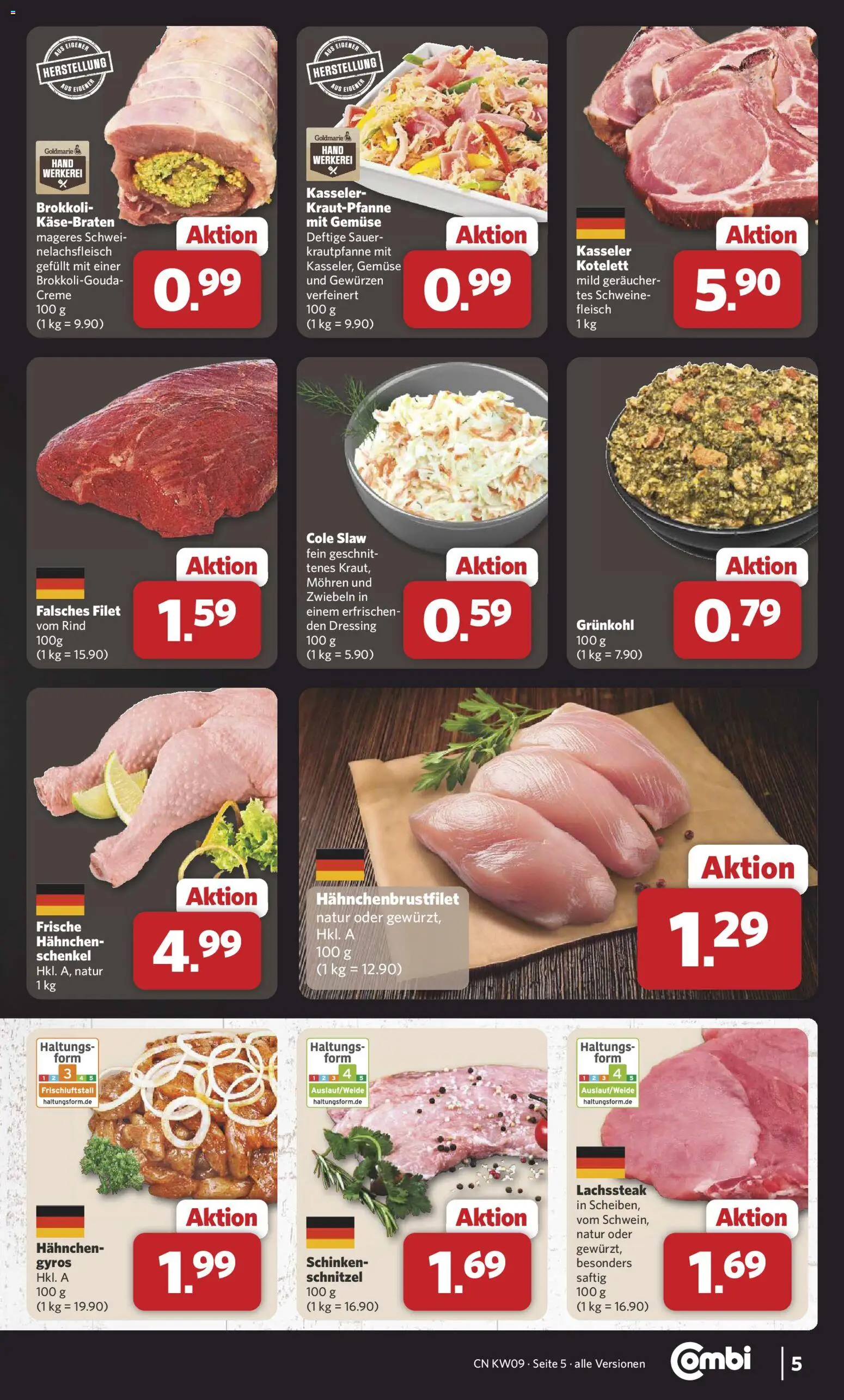 Combi Prospekt 	 – gültig ab 22.02.2026 | Seite: 5 | Produkte: Creme, Zwiebeln, Gemüse, Schinken