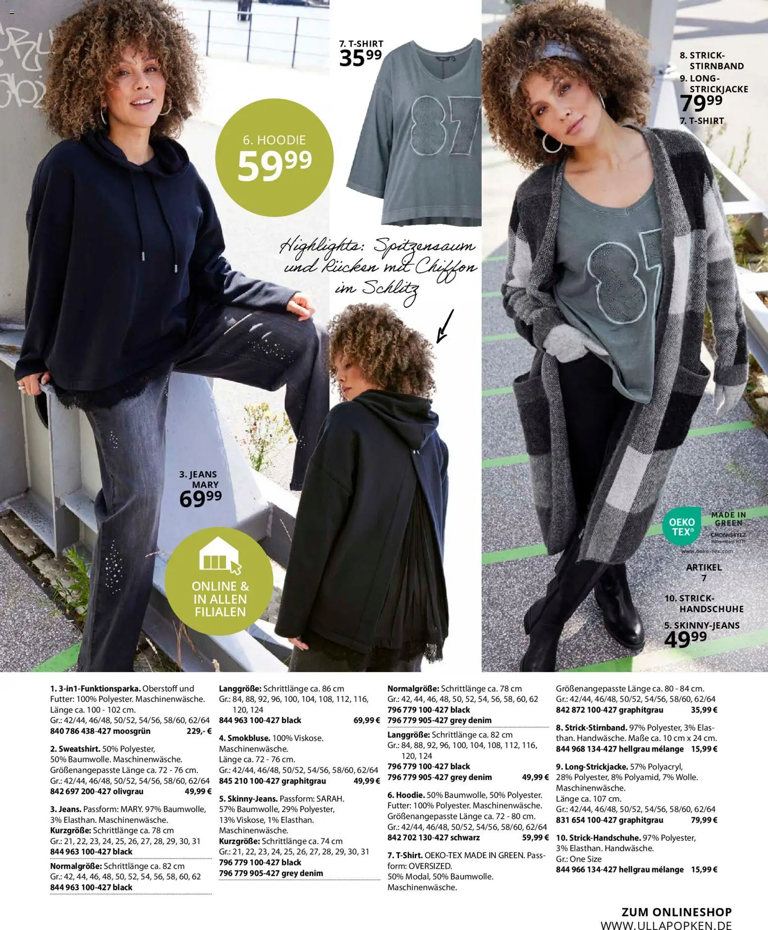 Ulla Popken Prospekt 	 – gültig ab 01.11.2025 | Seite: 29 | Produkte: Hoodie, Handschuhe, Strickjacke, Jeans