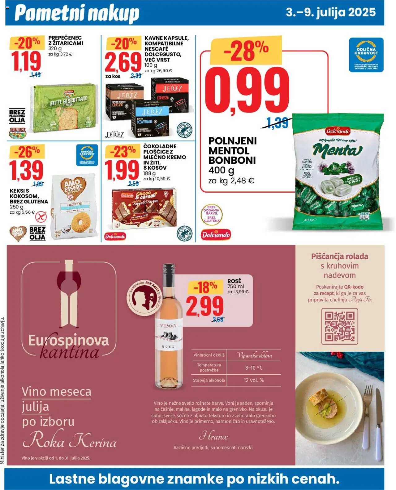Eurospin - Kranj │ velja od 03.07.2025 | Stran: 6 | Izdelki: Bonboni, Ploščice, Vino, Jagode