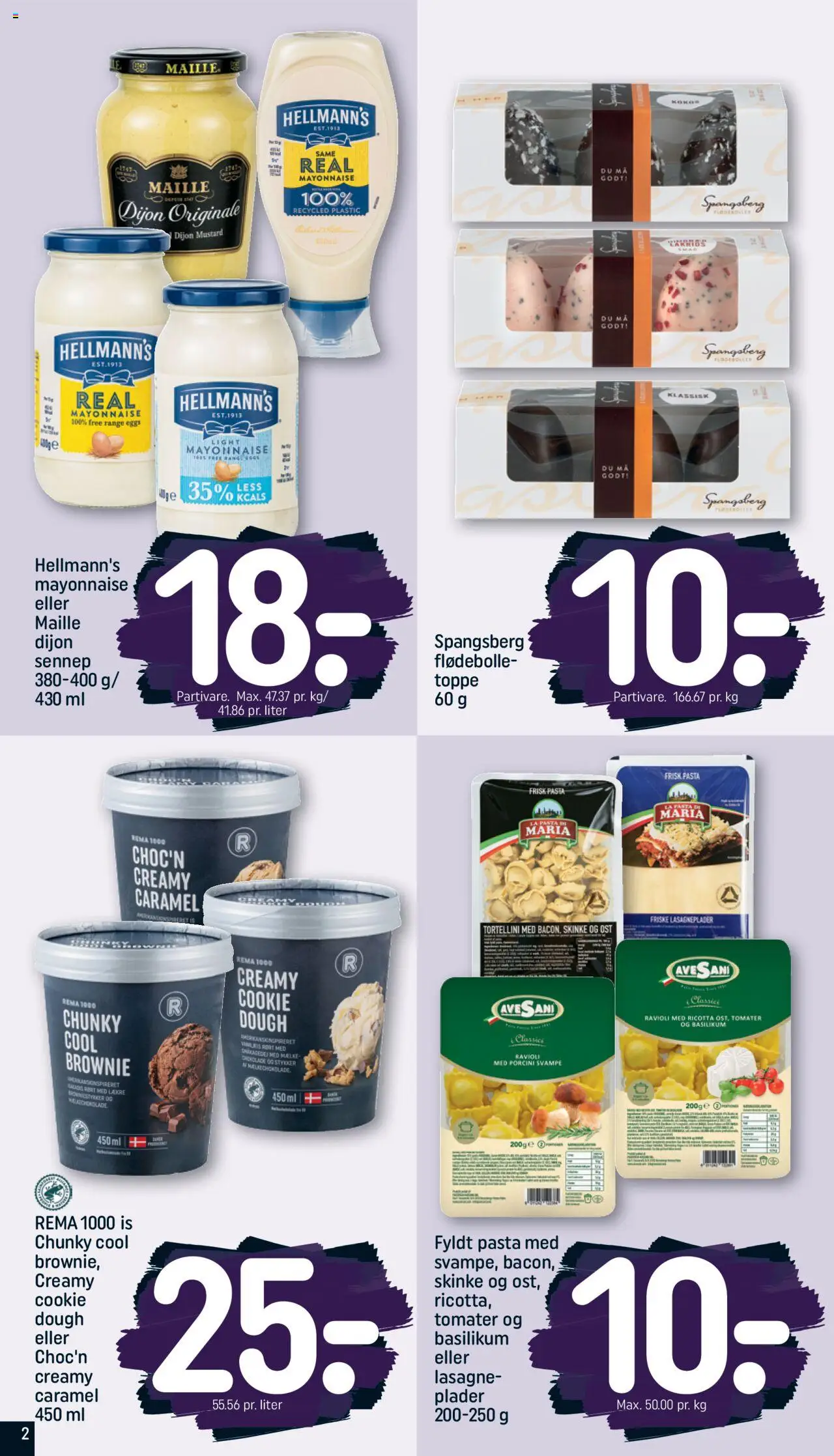Rema 1000 Tilbudsavis gyldig fra 24.08.2025 | Side: 2 | Produkter: Skinke, Pasta, Sennep, Fyldt pasta