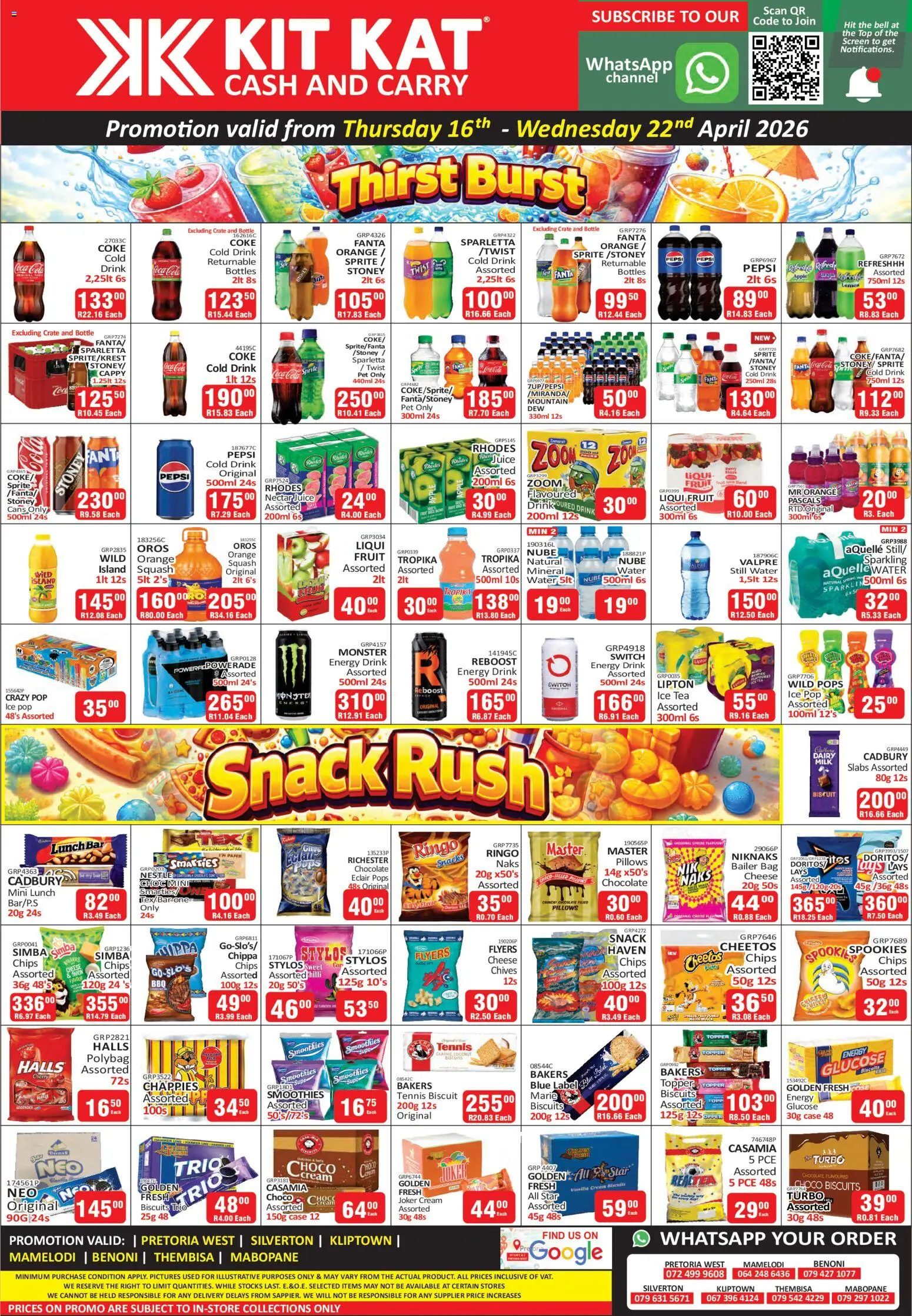 New KIT KAT Cash & Carry catalogue – valid from 16.04.2026 | Page: 2 | Products: Crate, Coke, Fanta, Stoney