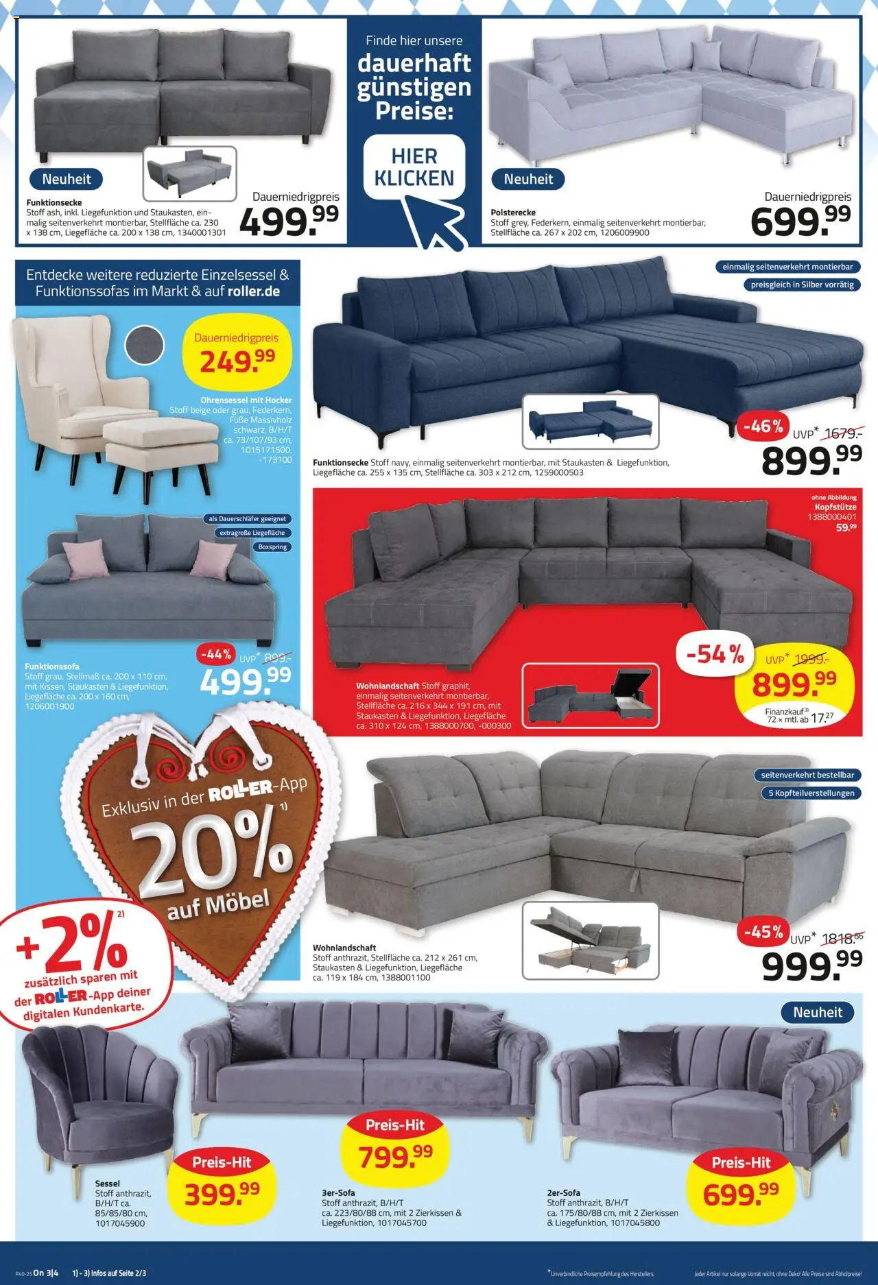 Roller Prospekt 	 – gültig ab 28.09.2025 | Seite: 4 | Produkte: Wohnlandschaft, Hocker, Sessel