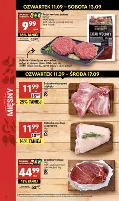 Delikatesy Centrum Gazetka od 11.09.2025 | Strona: 21 | Produkty: Tatar wołowy, Mięso, Delikatesy, Tatar