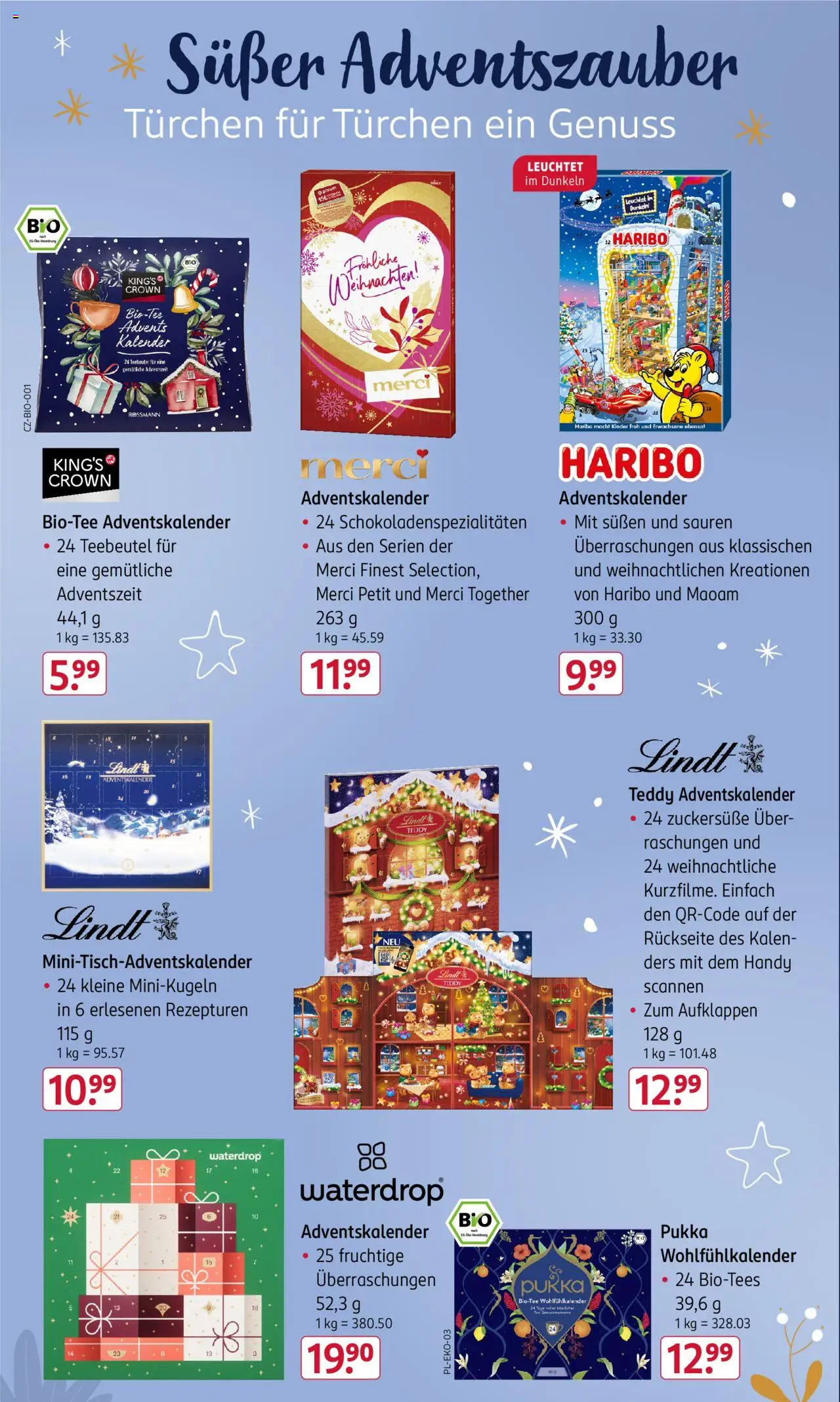 Rossmann  Adventskalender – gültig ab 15.09.2025 | Seite: 6 | Produkte: Merci, Haribo, Lindt