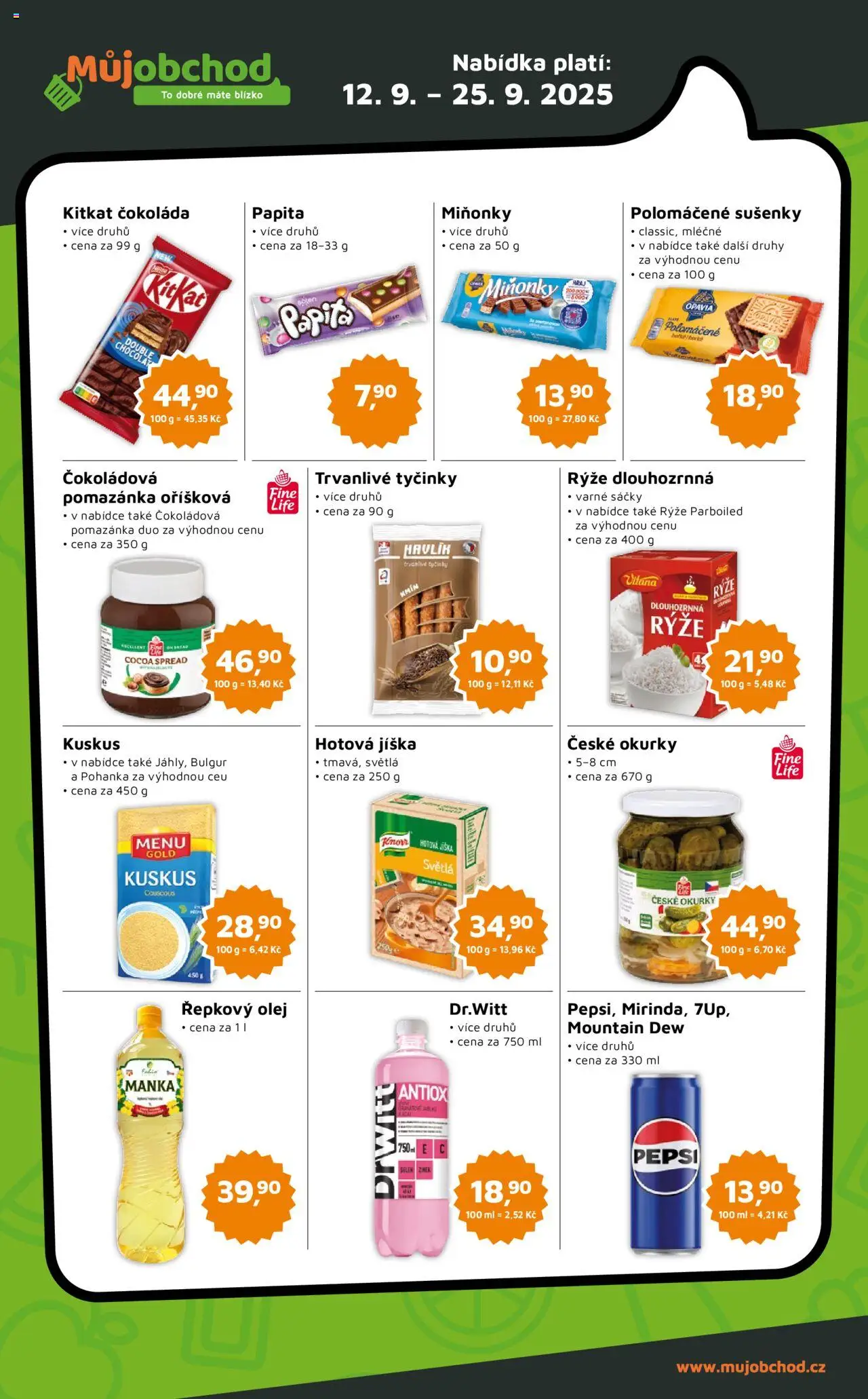Můj obchod leták - Brand od 12.09.2025 | Strana: 3 | Produkty: Řepkový olej, Mountain Dew, Pohanka, Kuskus