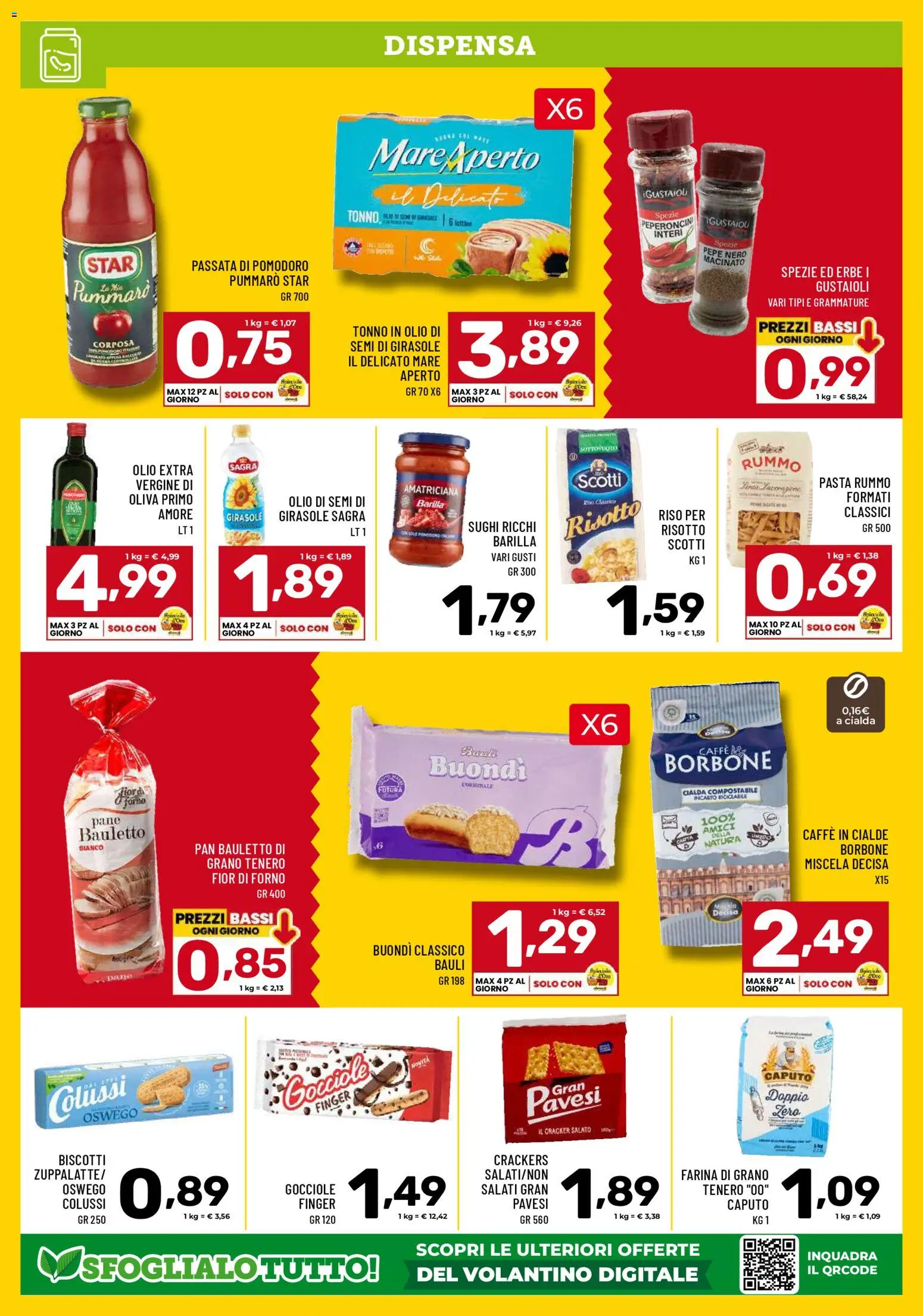 Volantino Il Centesimo del 17.04.2026 | Pagina: 8 | Prodotti: Biscotti, Spezie, Pepe, Tonno