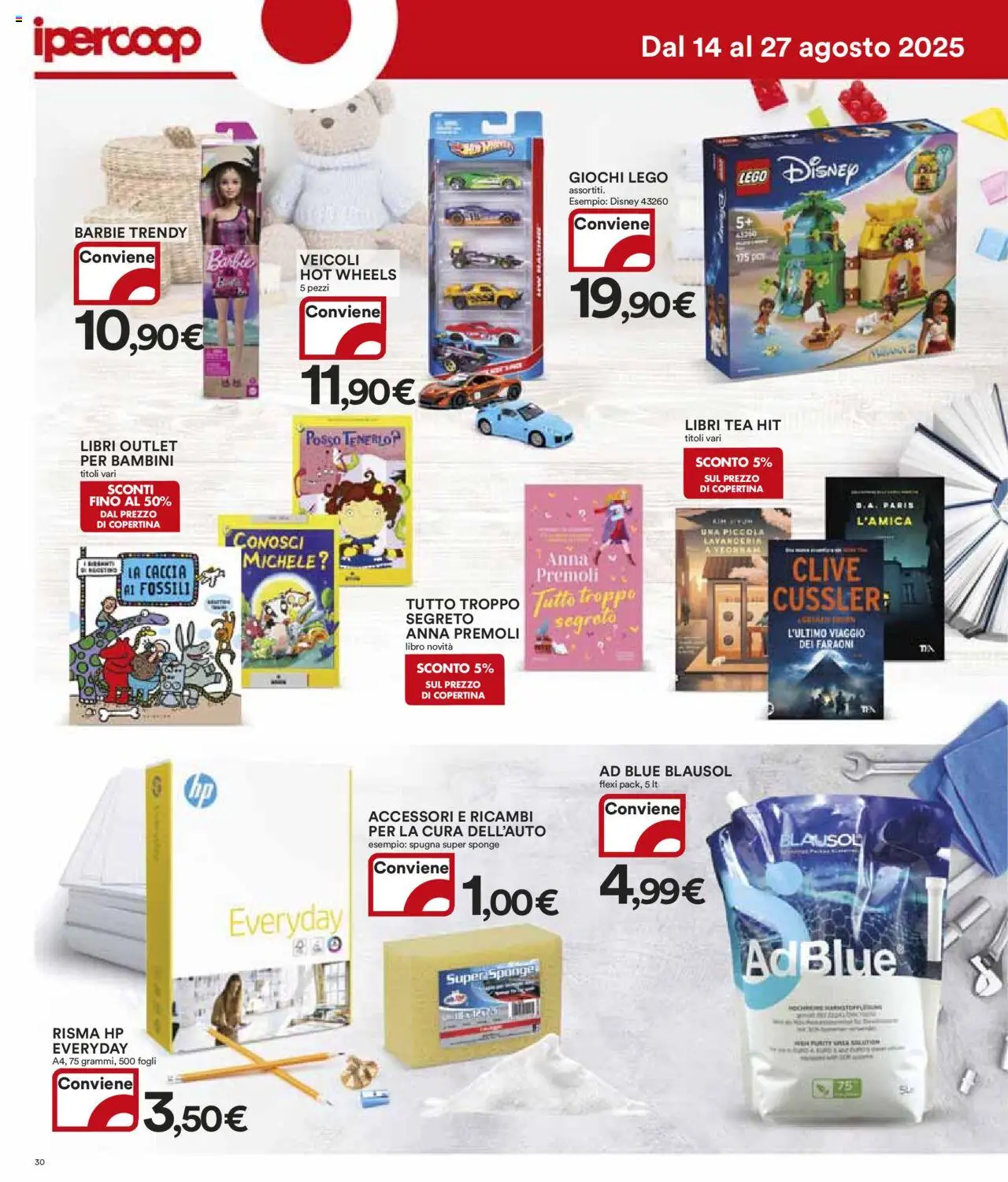 Volantino Ipercoop del 14.08.2025 | Pagina: 30 | Prodotti: Spugna, PC