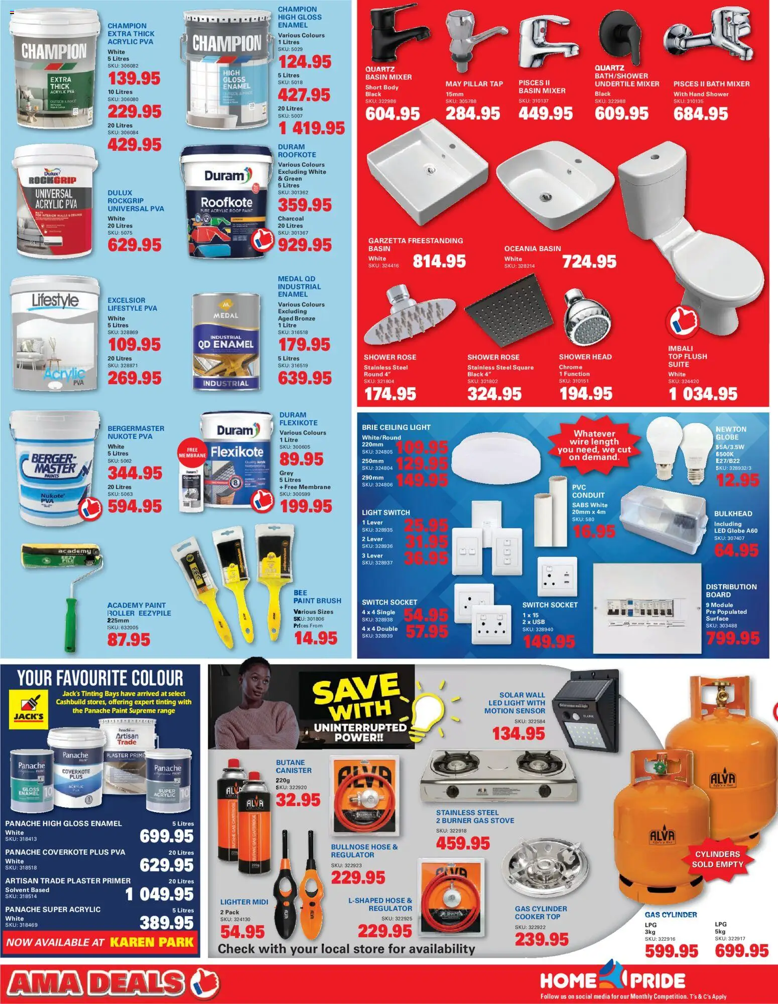 New Cashbuild catalogue – valid from 20.04.2026 | Page: 2 | Products: Gloss, Stove, Shower, Light