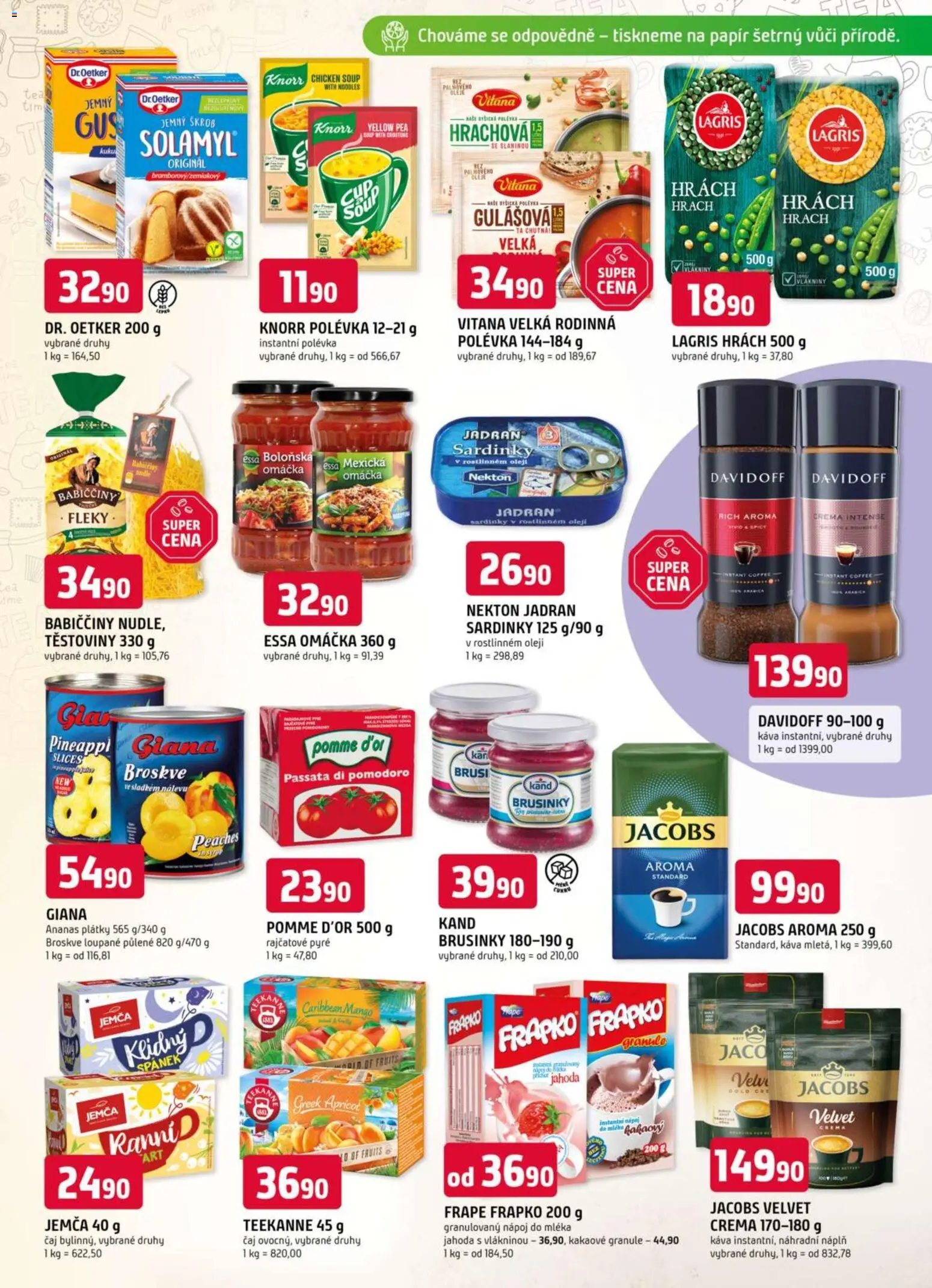 Trefa leták od 18.03.2026 | Strana: 7 | Produkty: Škrob, Crema, Sardinky, Jacobs velvet