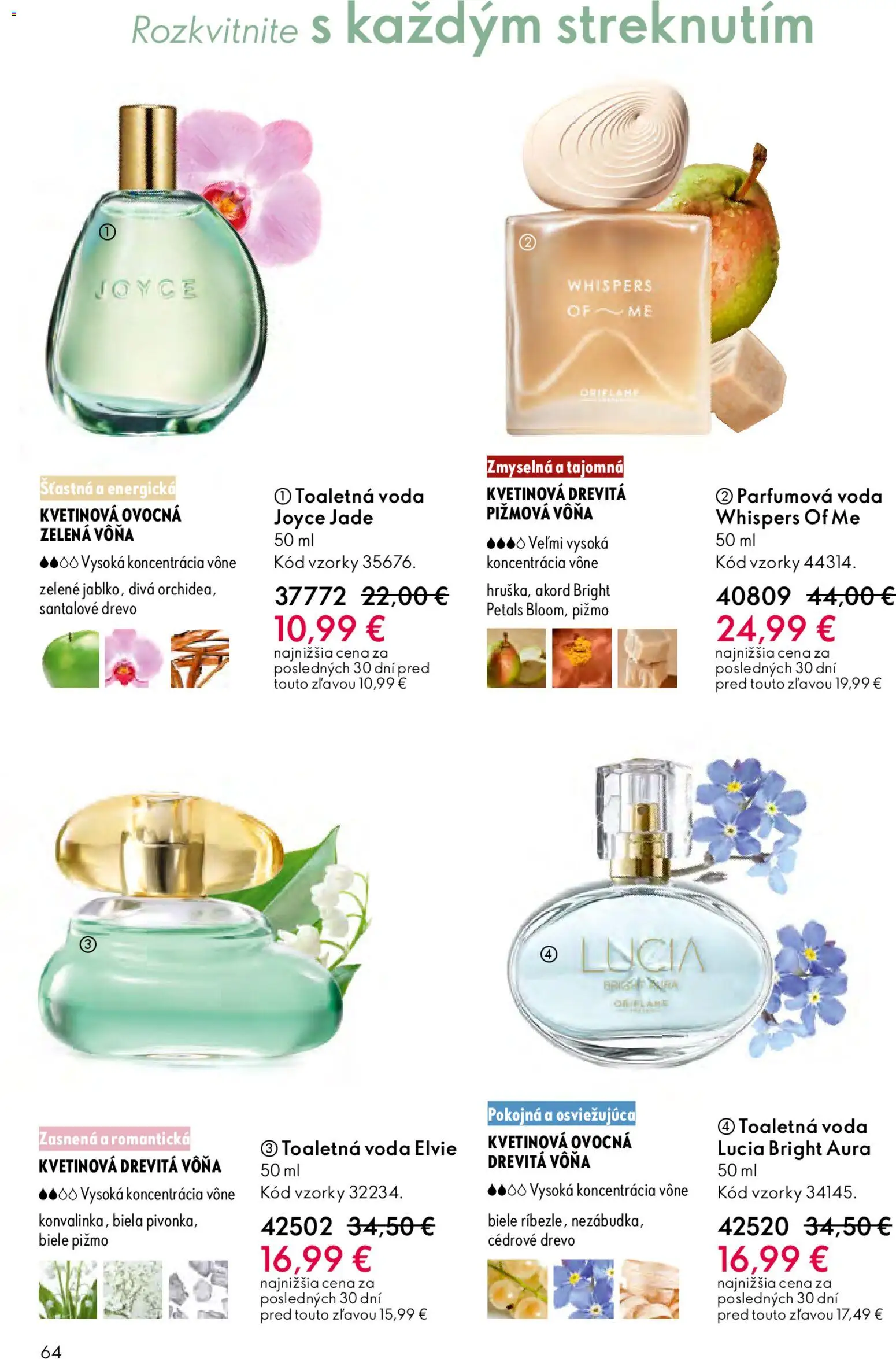 Nové Oriflame akcie – leták je platný od 25.03.2026 | Strana: 64 | Produkty: Toaletná voda, Voda