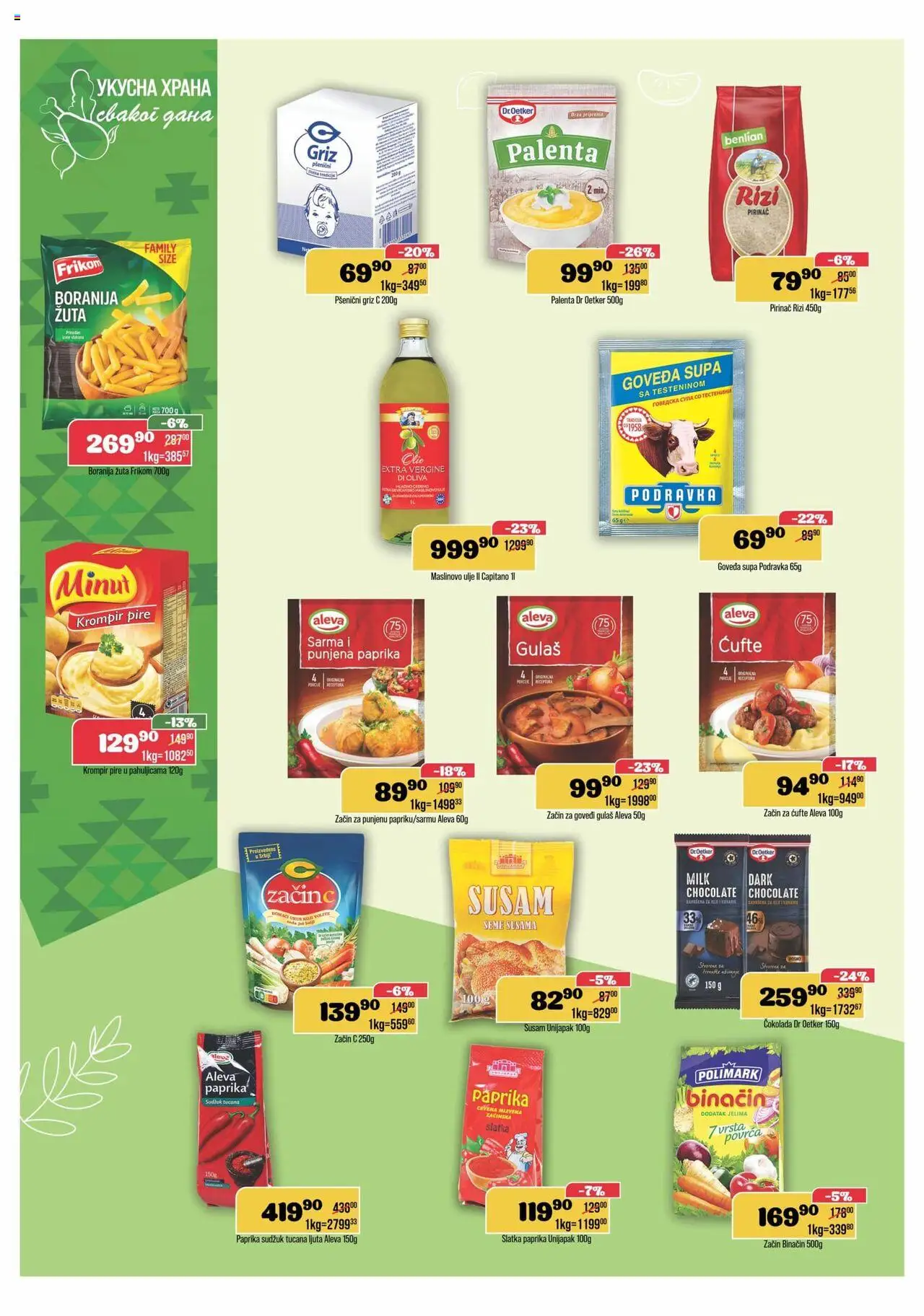 Europrom katalog - važi od 10.09.2025 | Strana: 6 | Proizvode: Boranija, Palenta, Pšenični griz, Maslinovo ulje