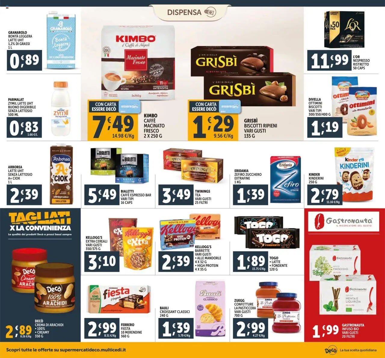 Volantino Decò del 16.10.2025 | Pagina: 12 | Prodotti: Biscotti, Mandorle, Croissant, Menta